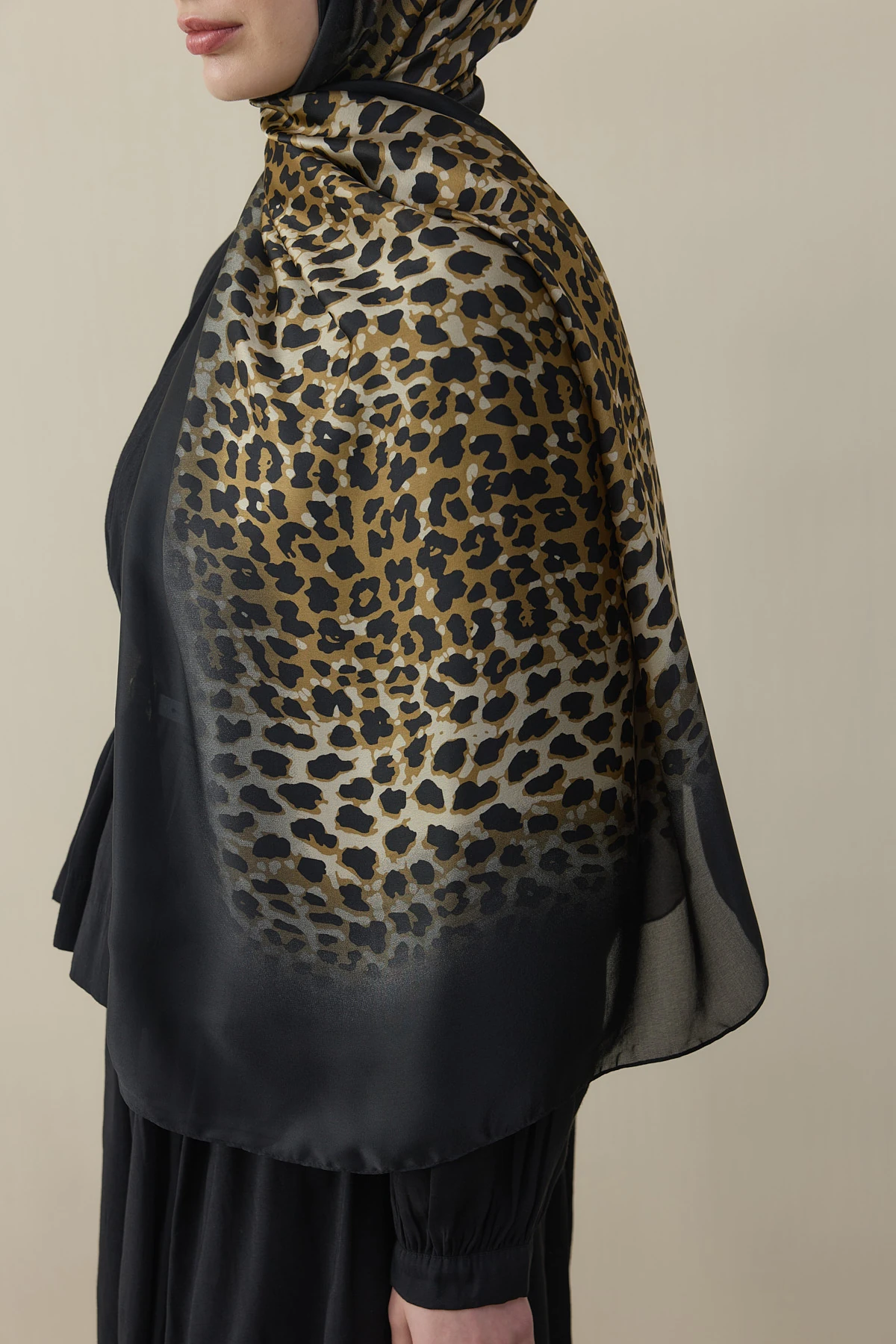 Degrade Leopar Desen Şal