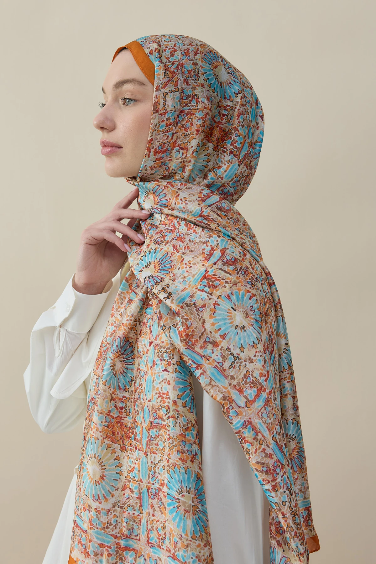 Terra Mosaic Vual İpek Şal