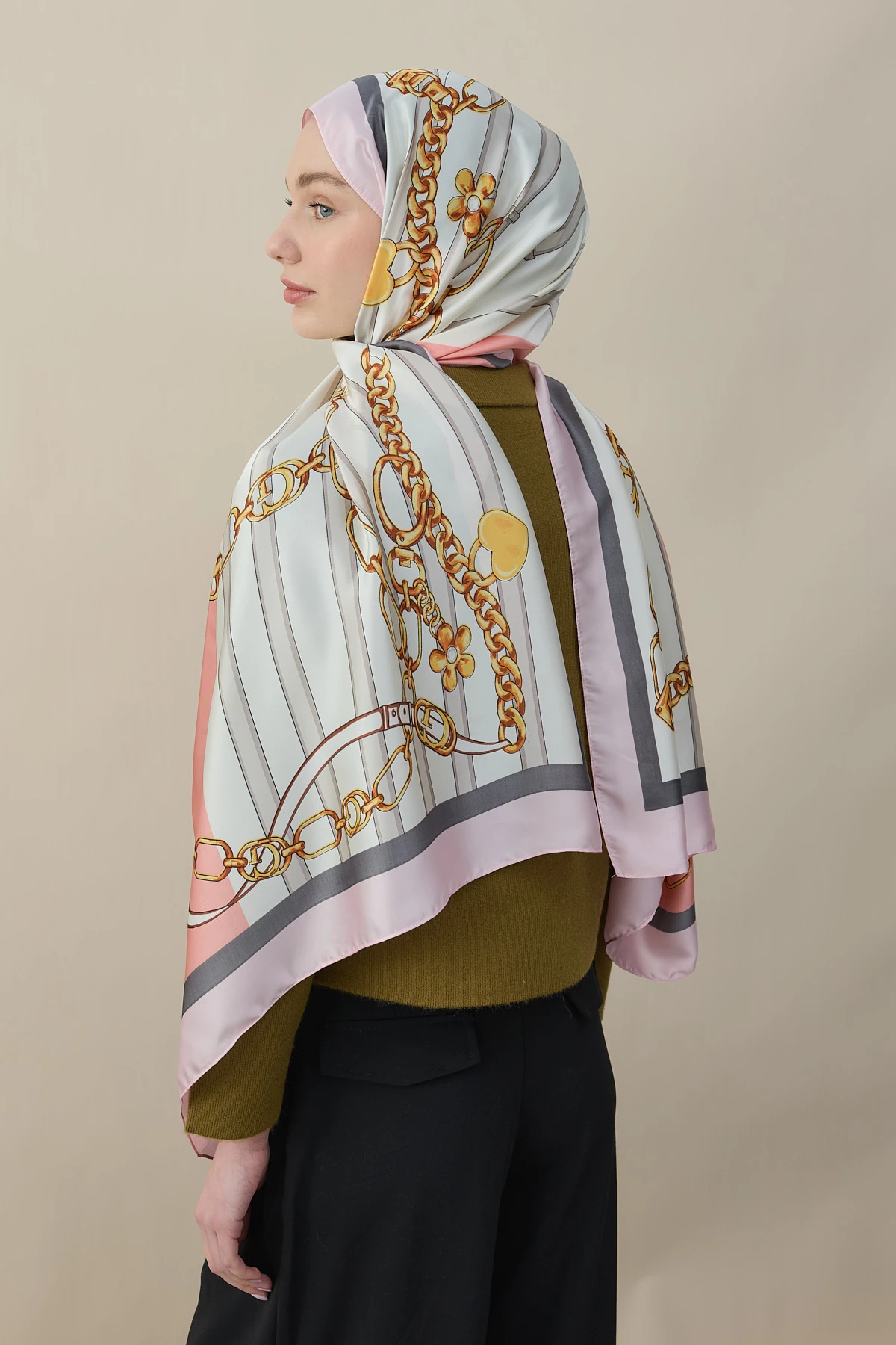 Elegant Links Vual İpek Şal