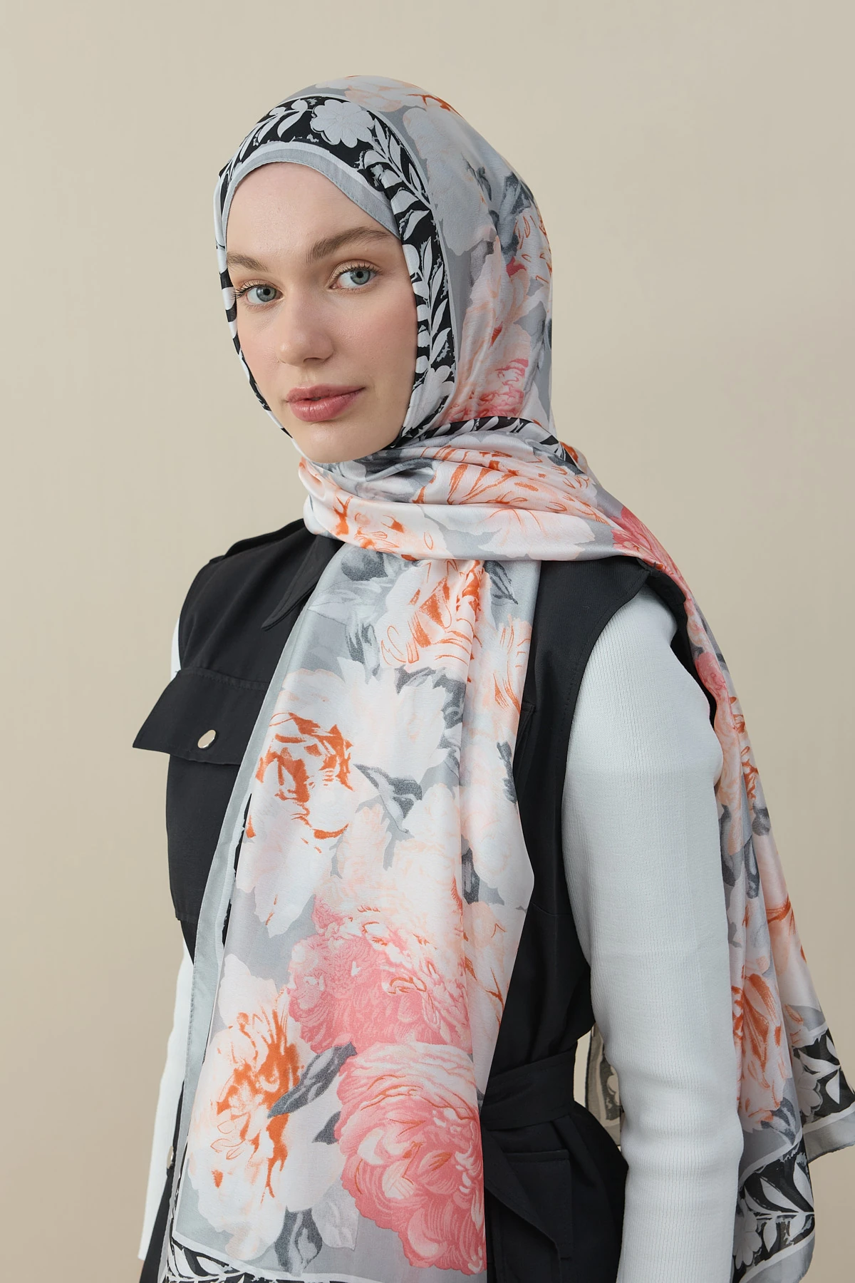 Gül Desen İpek Vual Şal
