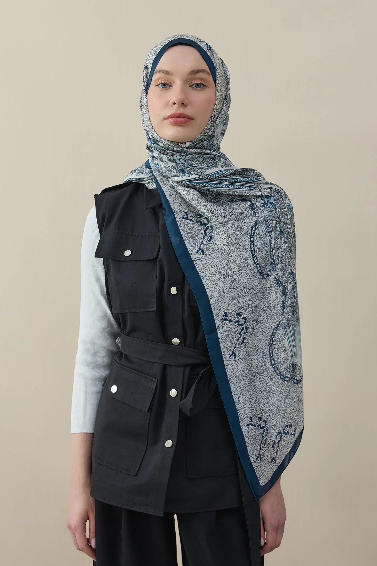 Etnik Desen Vual İpek Şal