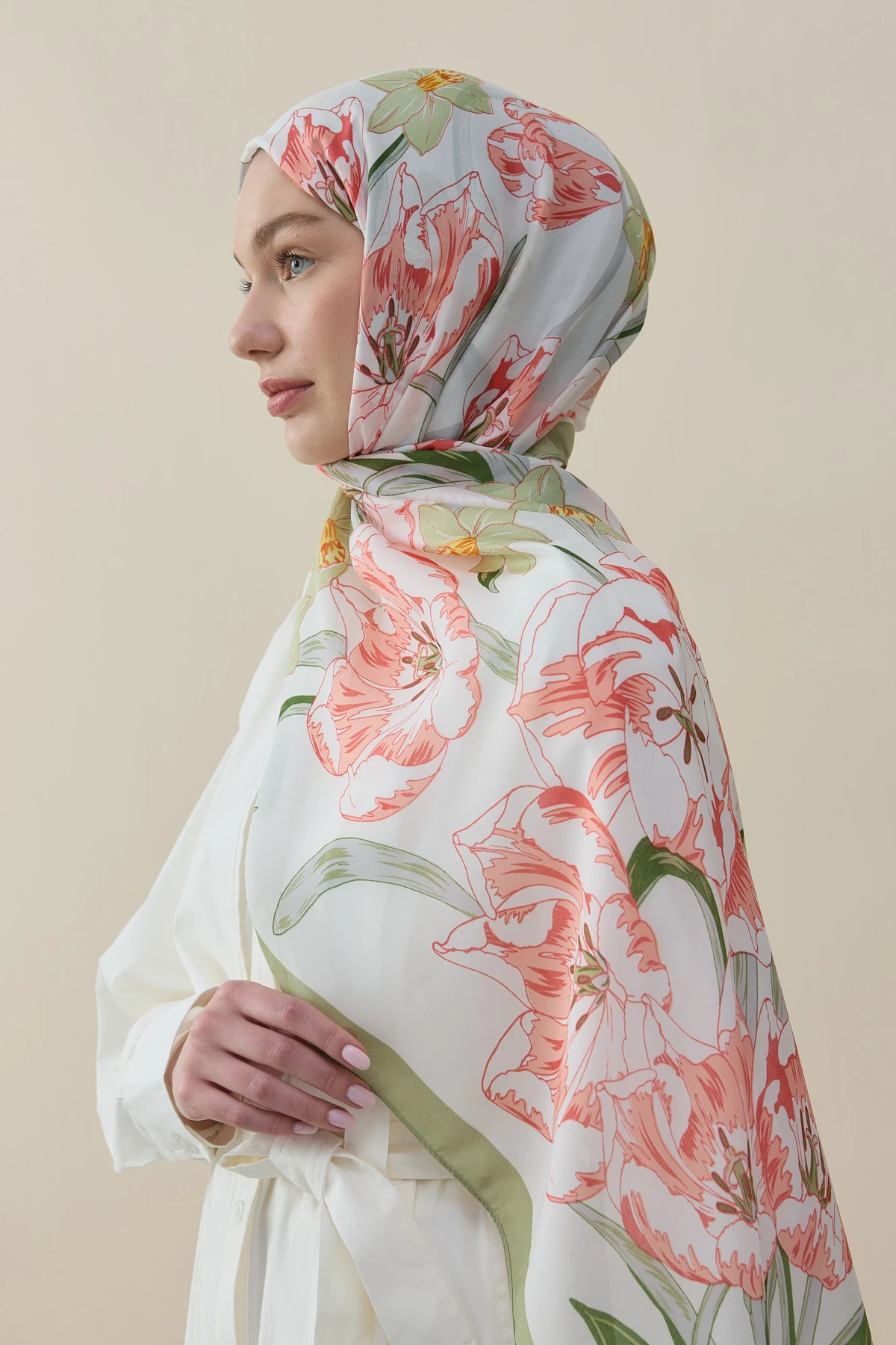 Blossy Vual İpek Şal