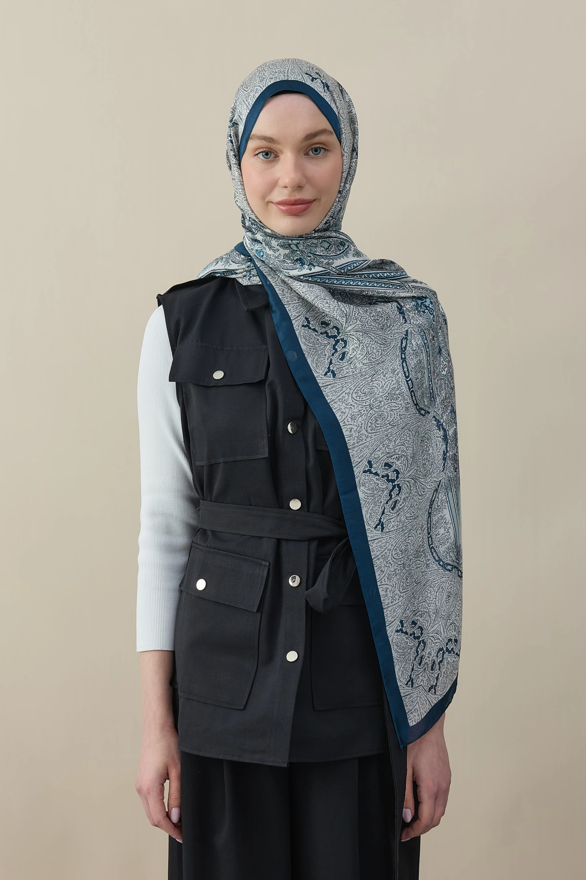 Etnik Desen Vual İpek Şal