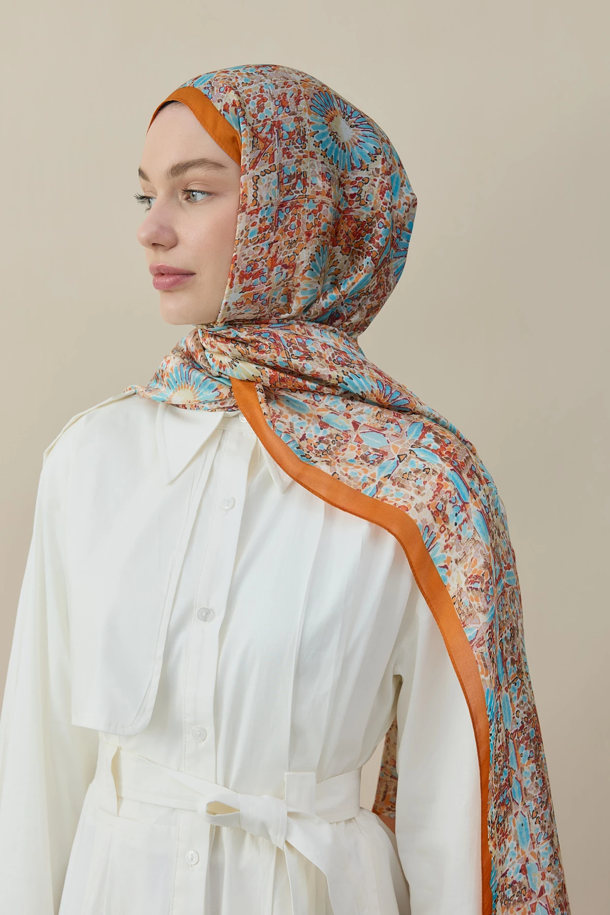 Terra Mosaic Vual İpek Şal