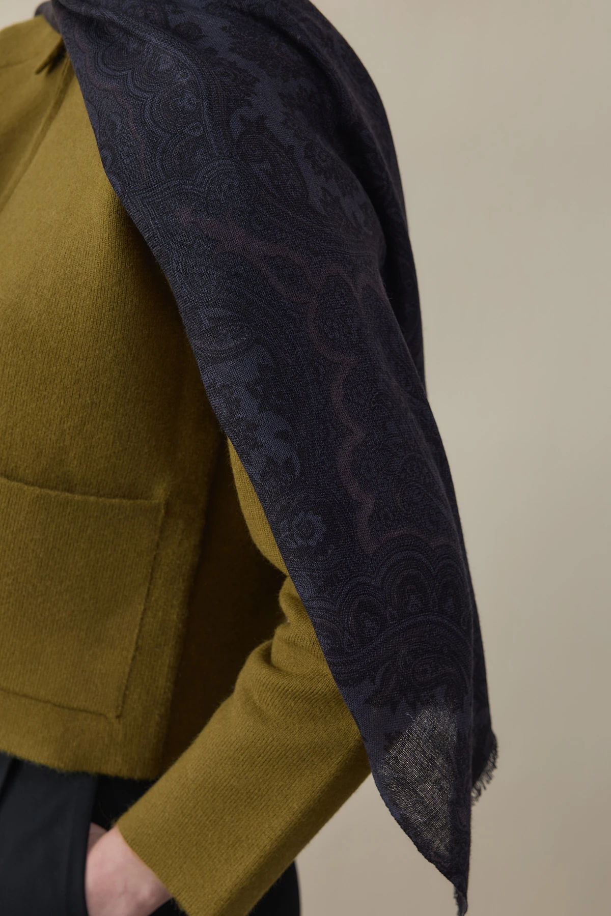 Etro Desen Yün İpek Şal