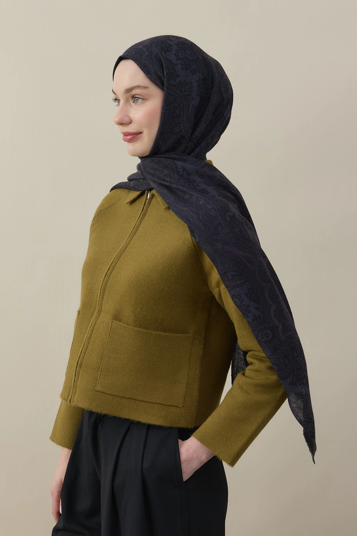 Etro Desen Yün İpek Şal