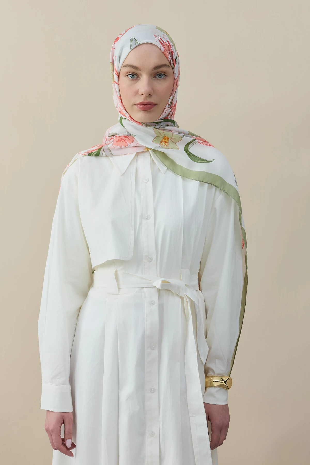 Blossy Vual İpek Şal