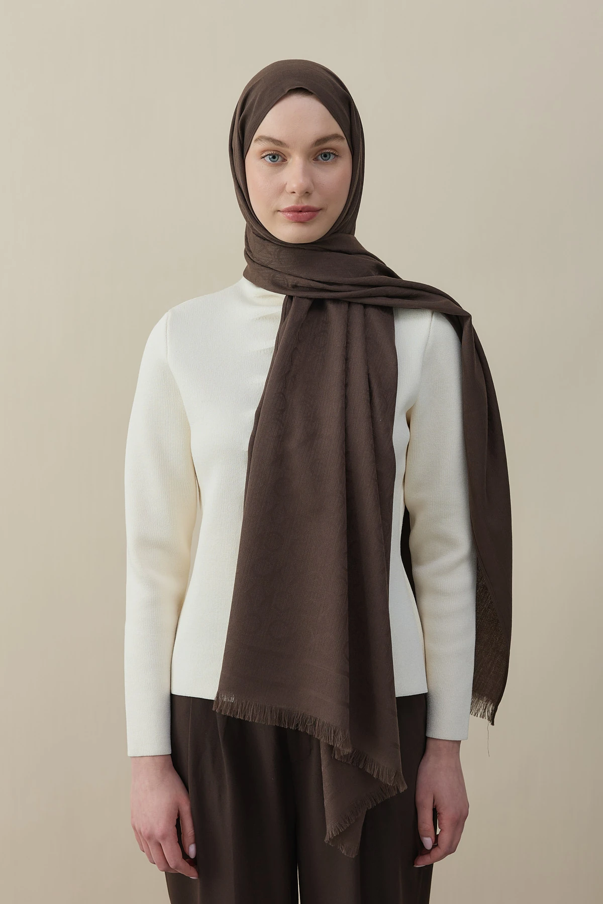 CK Kaşmir İpek Şal - Kahverengi