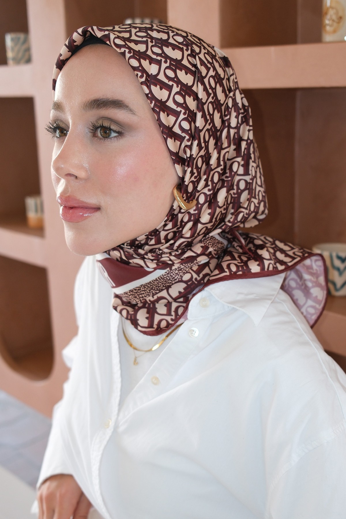 Twill İthal Eşarp - Bordo
