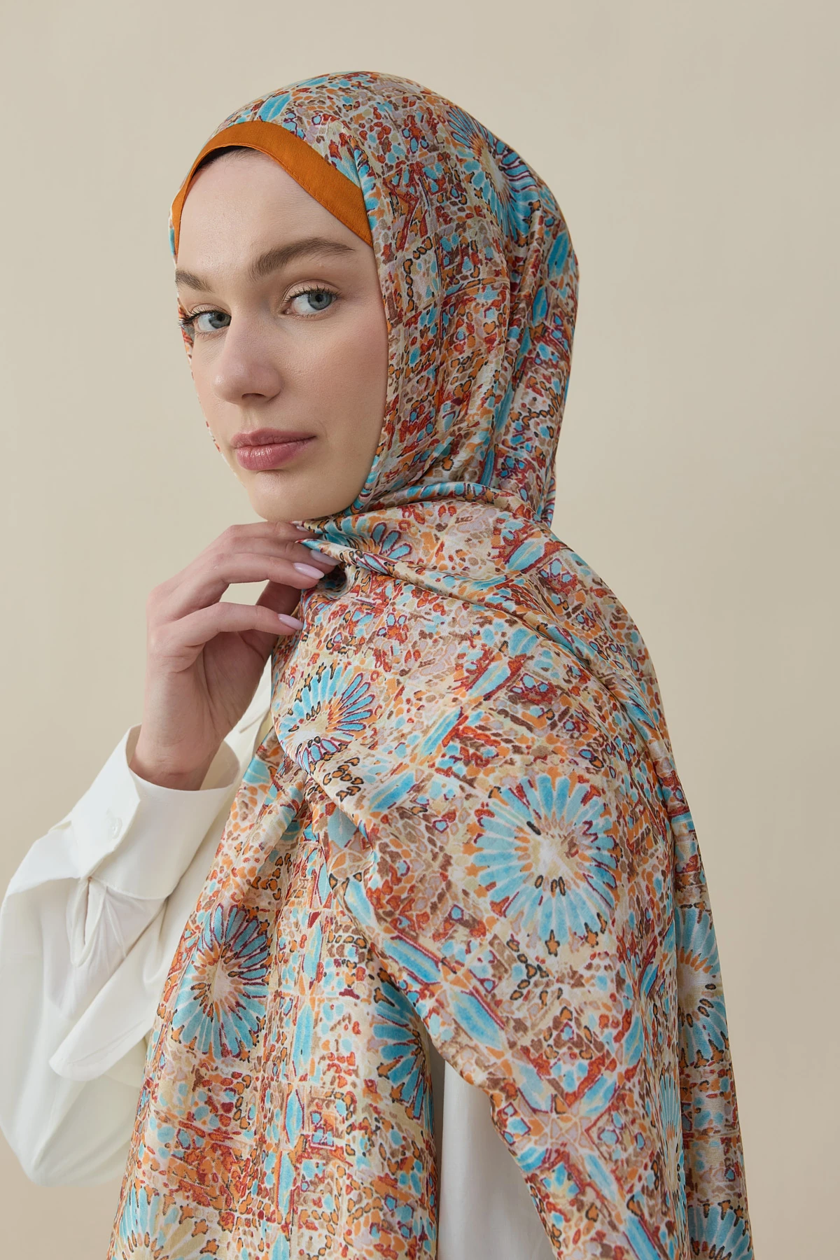 Terra Mosaic Vual İpek Şal