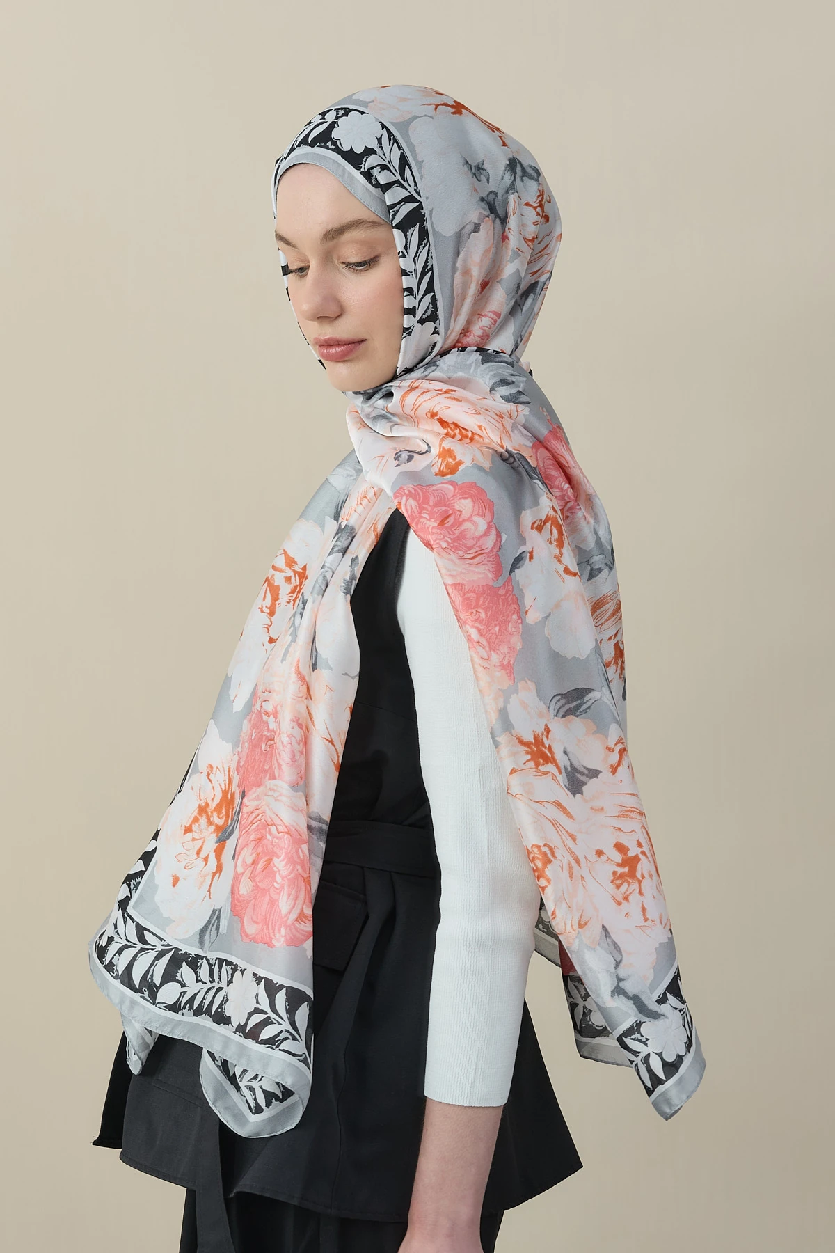Gül Desen İpek Vual Şal