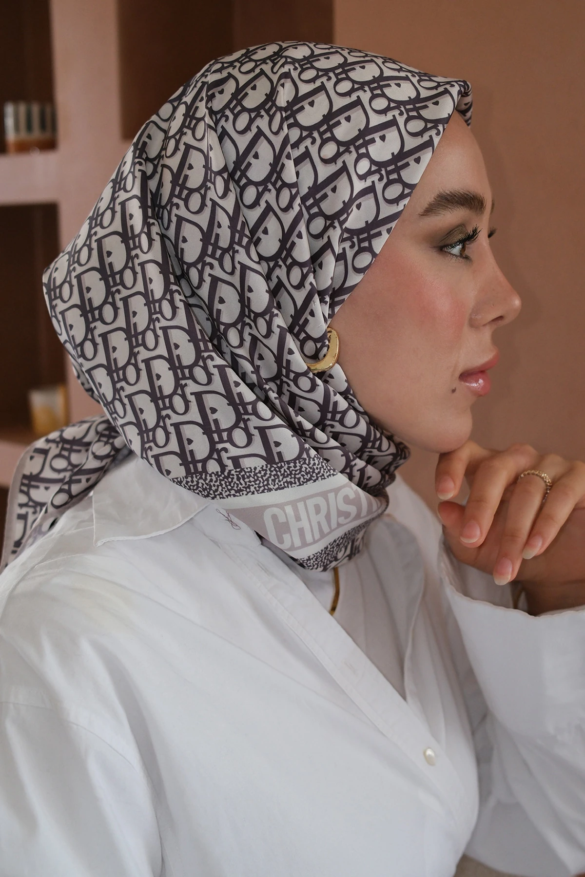 Twill İthal Eşarp - Siyah