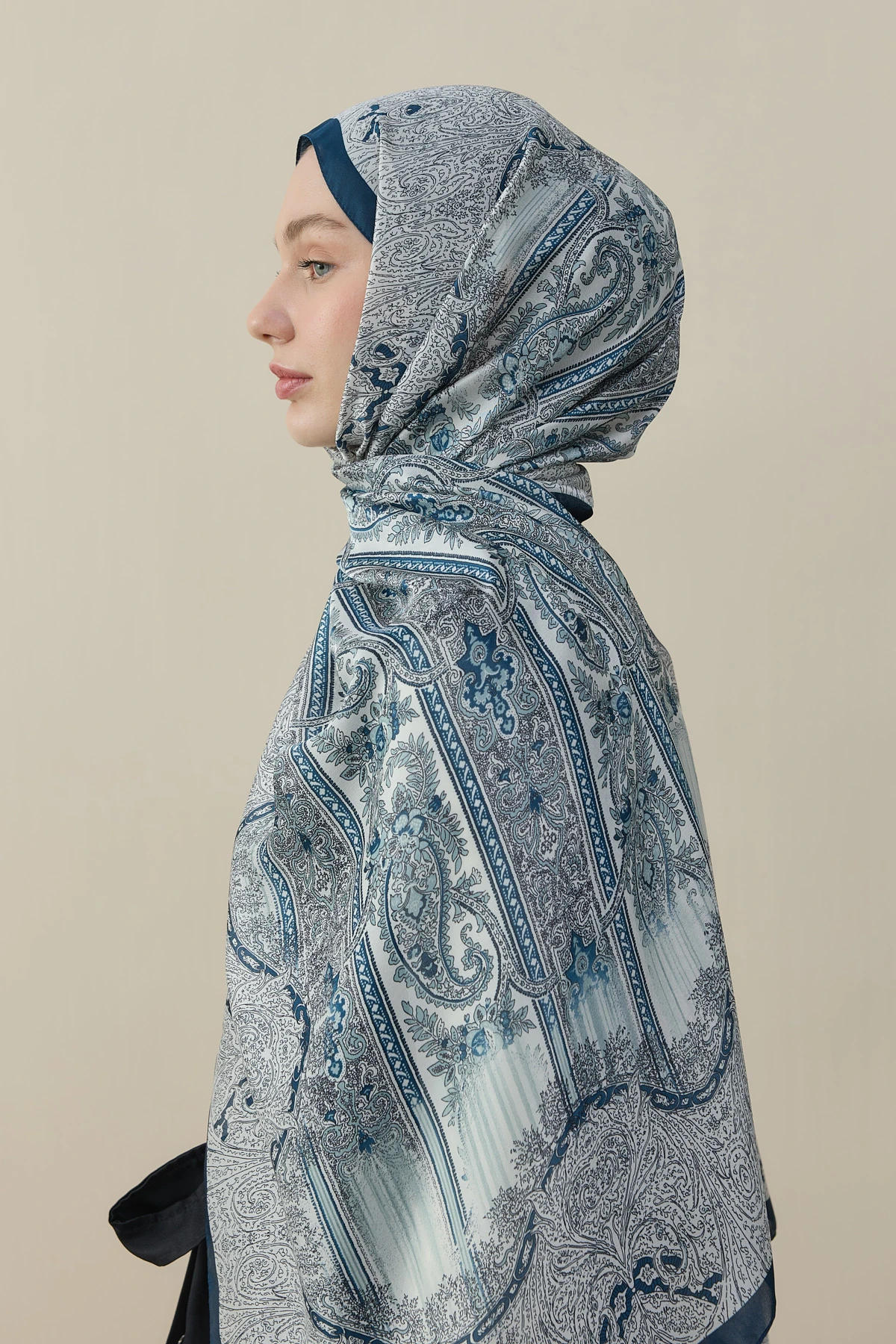 Etnik Desen Vual İpek Şal