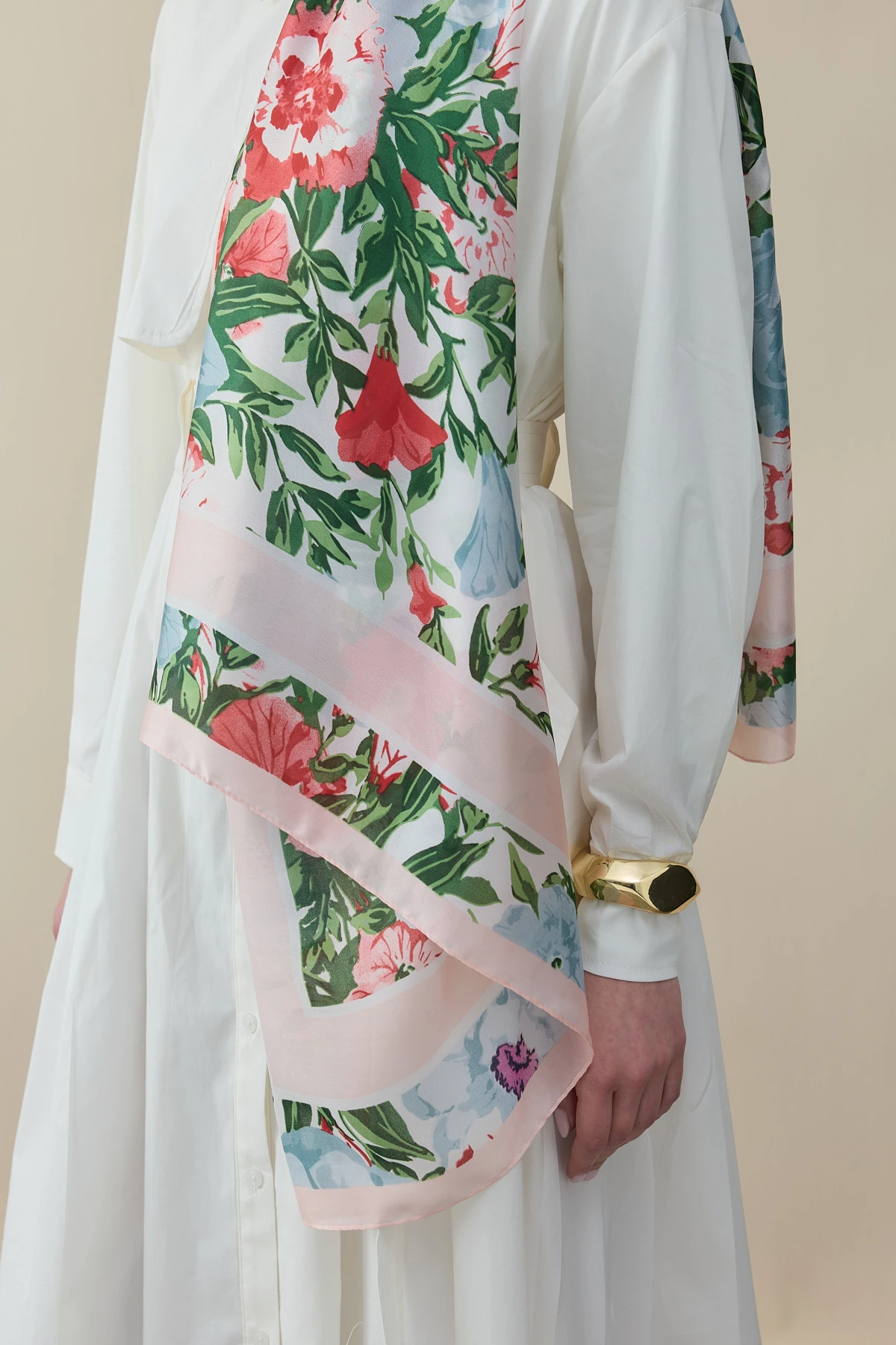 Roselle Vual İpek Şal