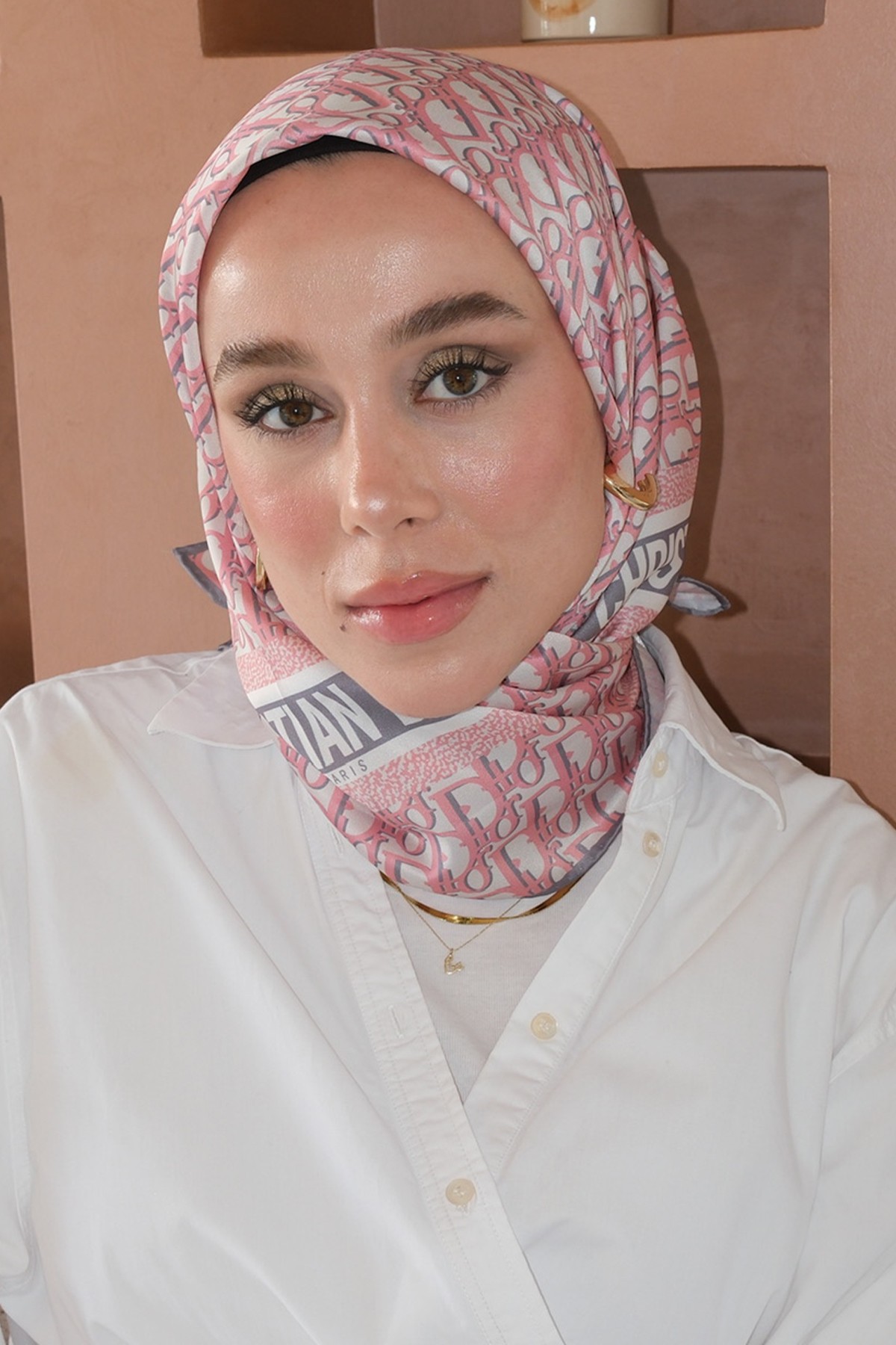 Twill İthal Eşarp - Pudra