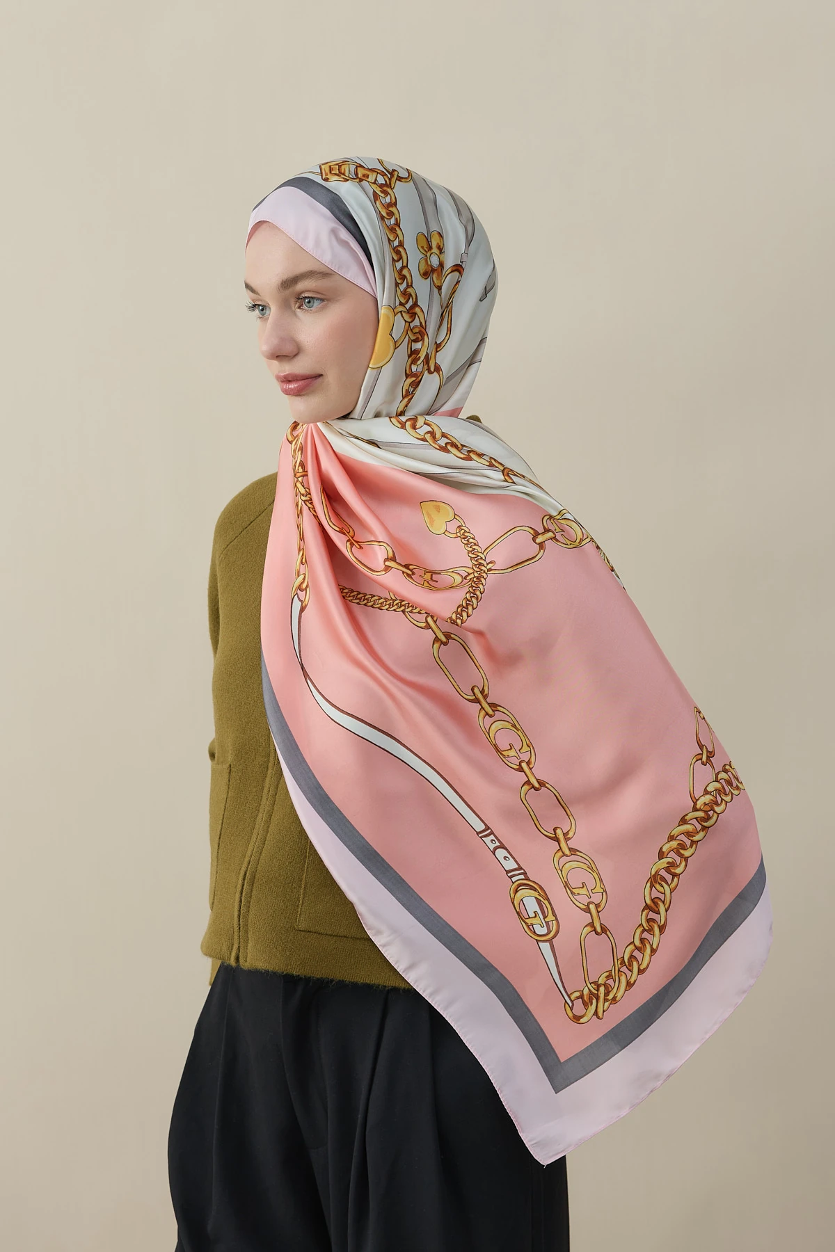 Elegant Links Vual İpek Şal