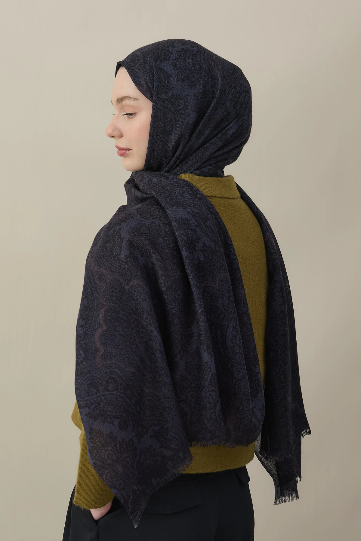 Etro Desen Yün İpek Şal