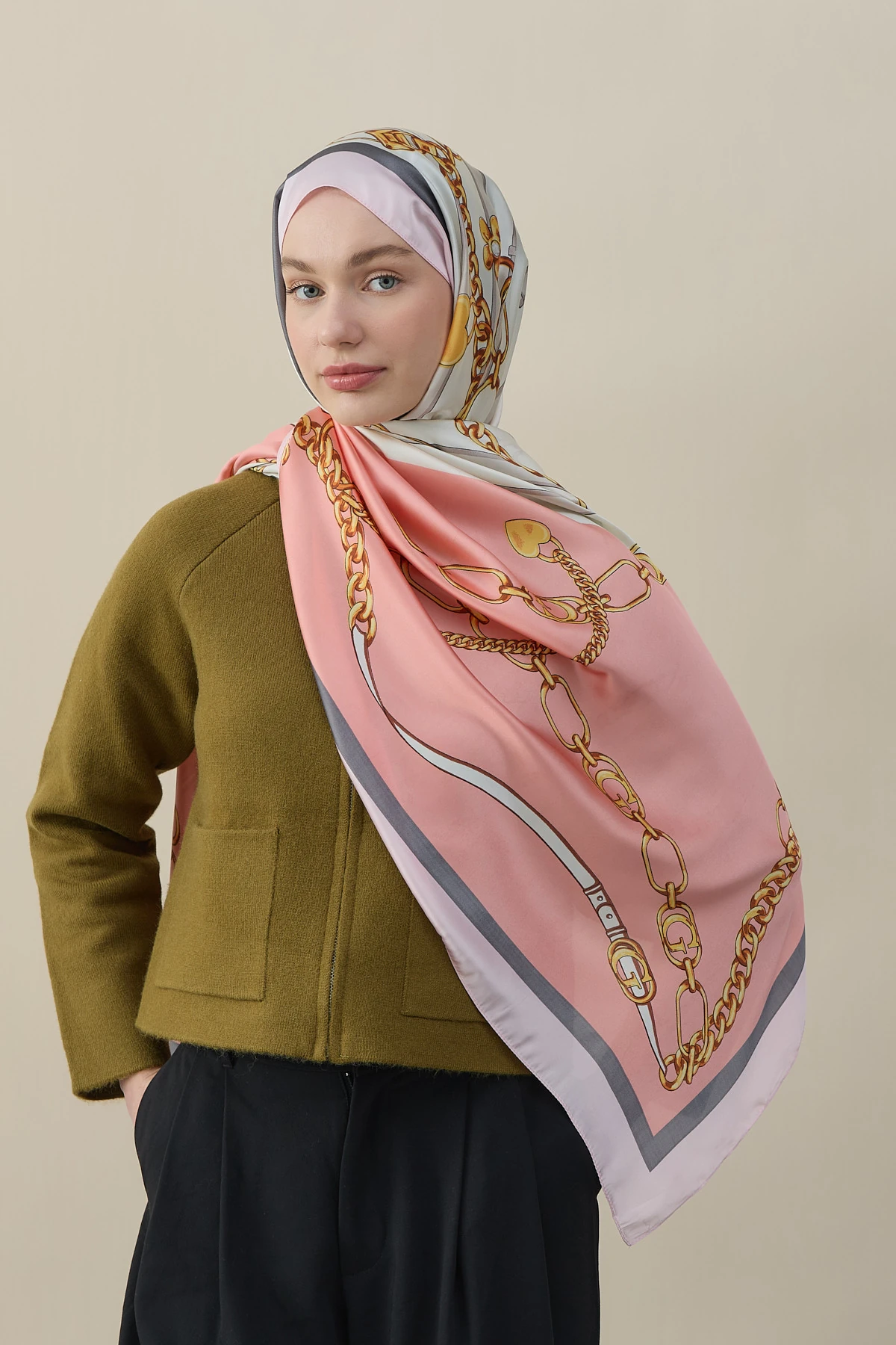 Elegant Links Vual İpek Şal