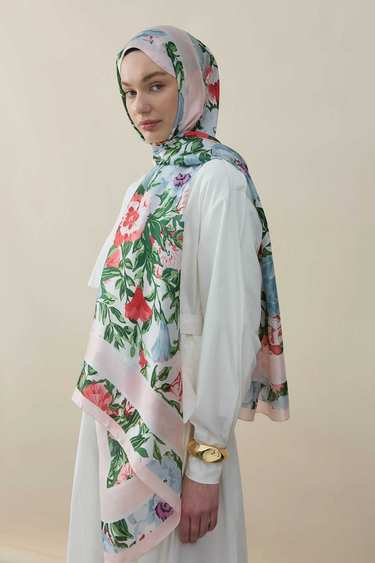 Roselle Vual İpek Şal