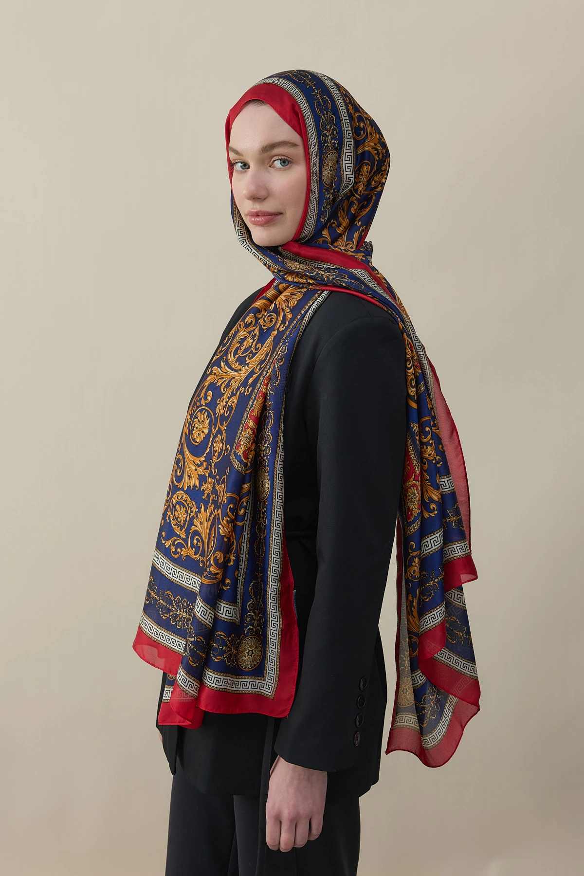 Varok Desen İthal Şal - Bordo