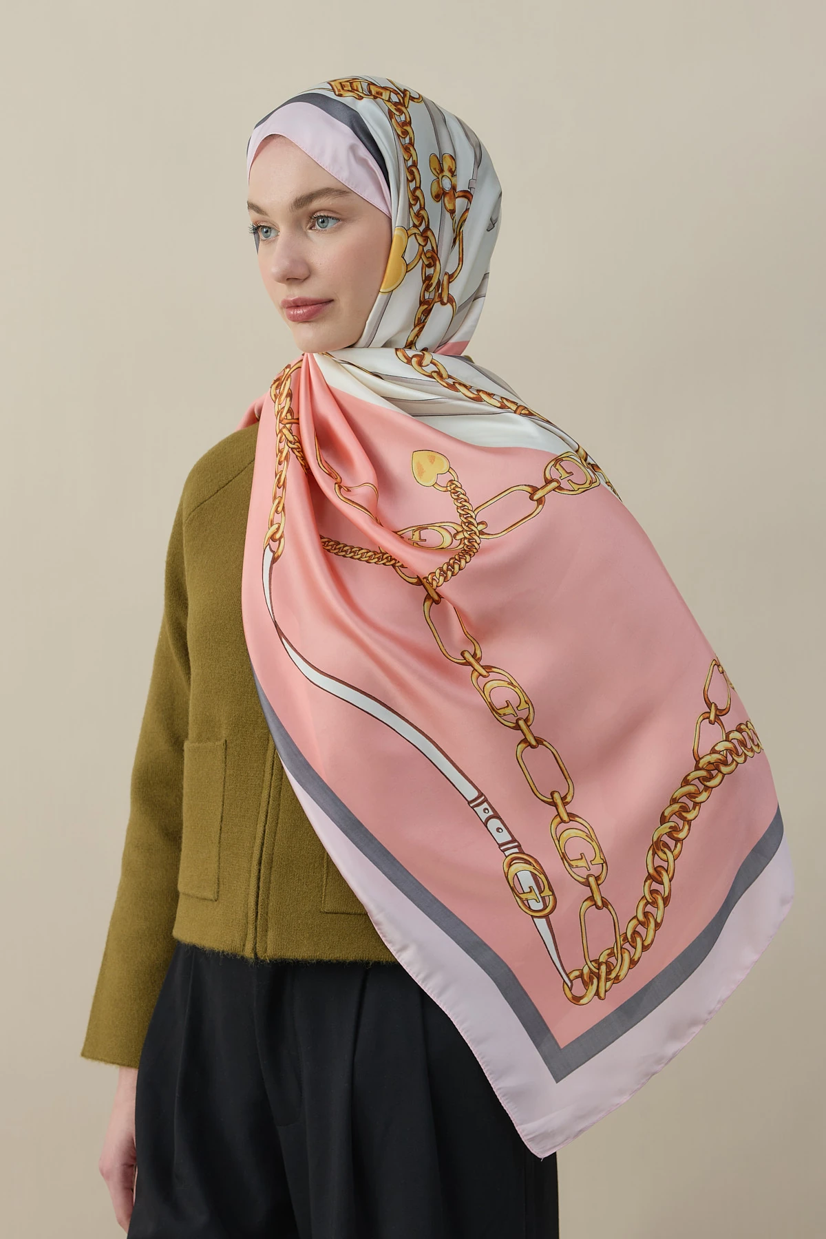 Elegant Links Vual İpek Şal