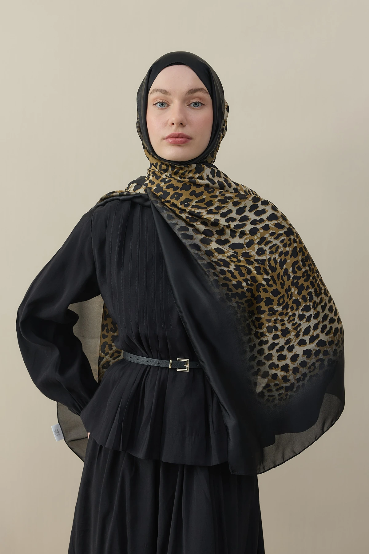 Degrade Leopar Desen Şal