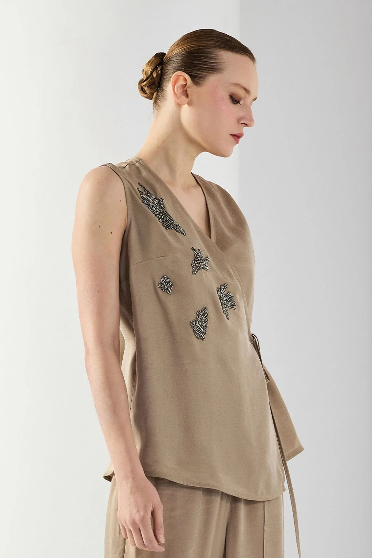 UNIQUE US257008 KRUVAZE YAKA BLUZ