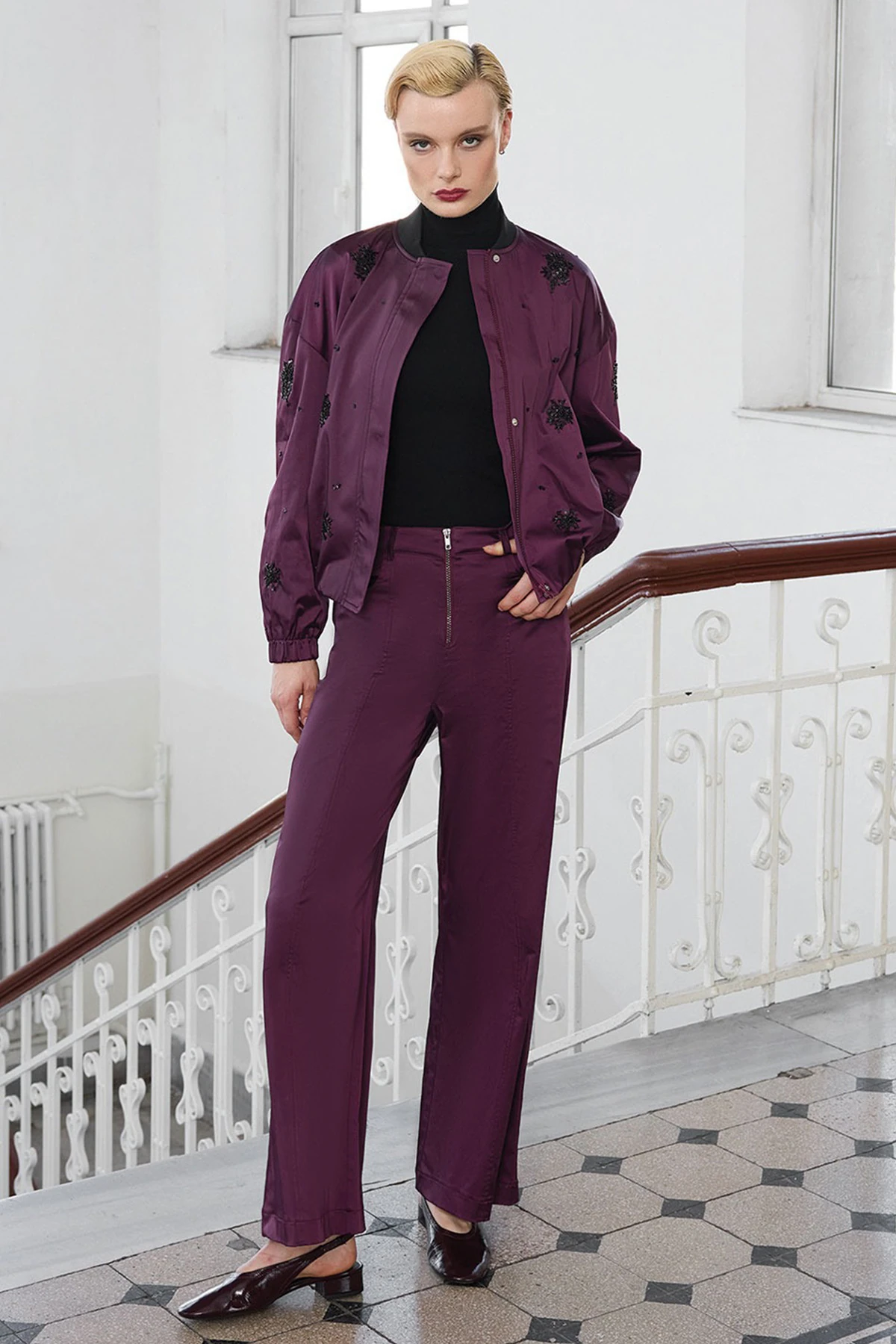 UNIQUE UW264014 PARAŞÜT FERMUAR DETAYLI PANTOLON