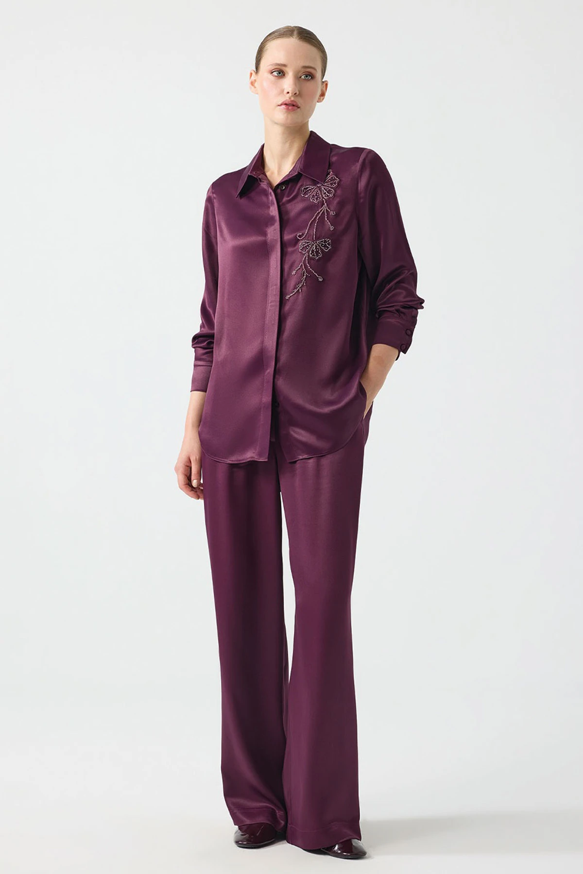 UNIQUE UW264013 YANI ŞERİTLİ PANTOLON