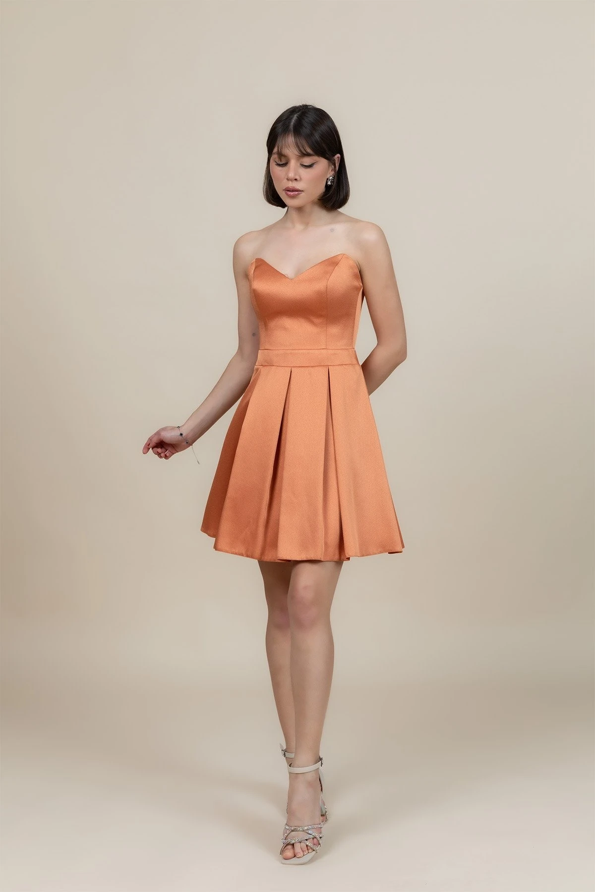 DORİDORCA 1201 KISA ABİYE ELBİSE