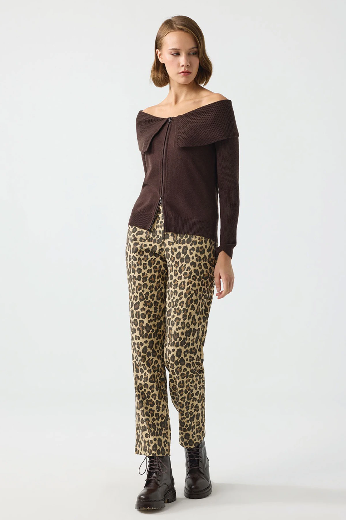 UNIQUE UW261030 STRAPLEZ YAKA FERMUARLI TRİKO HIRKA