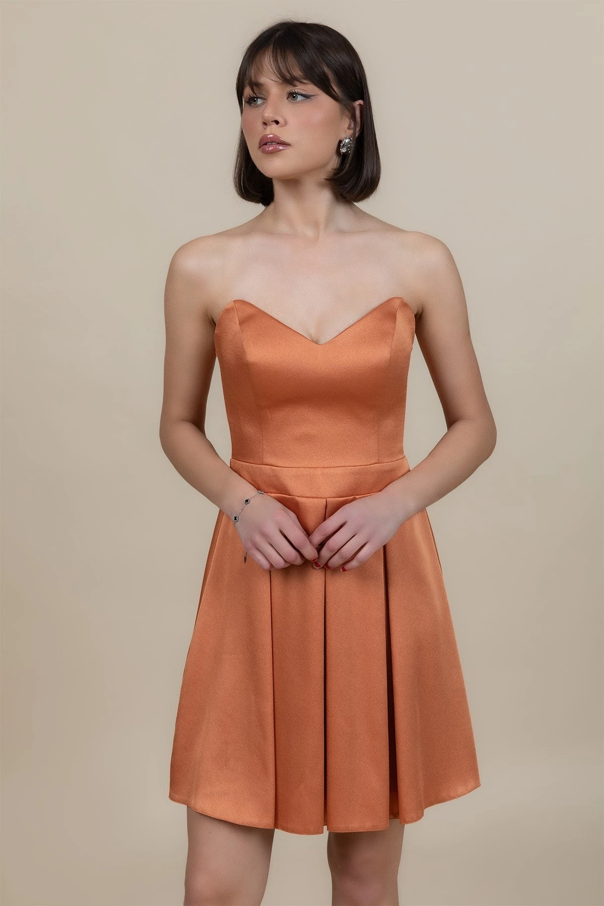 DORİDORCA 1201 KISA ABİYE ELBİSE