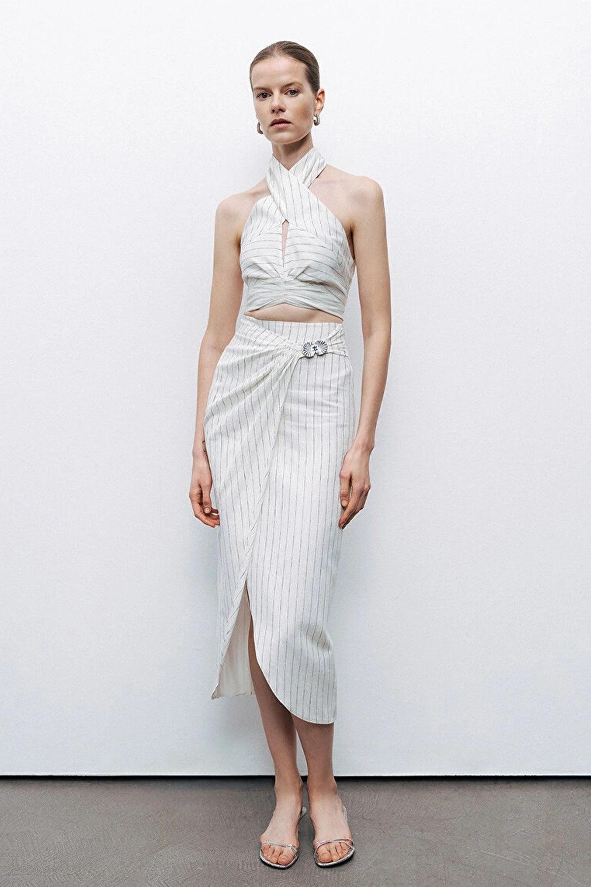 NOCTURNE N25YN4206 Aksesuarlı Midi Etek