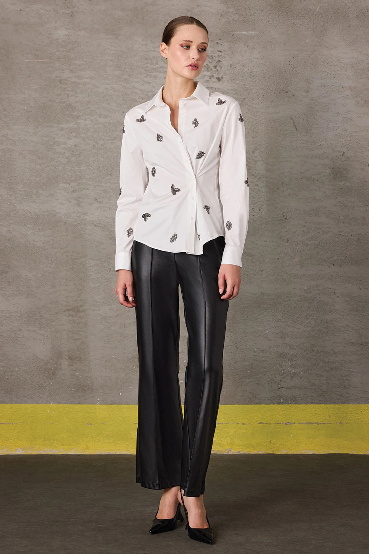 UNIQUE UW264018 YIRTMAÇ DETAYLI DERİ PANTOLON