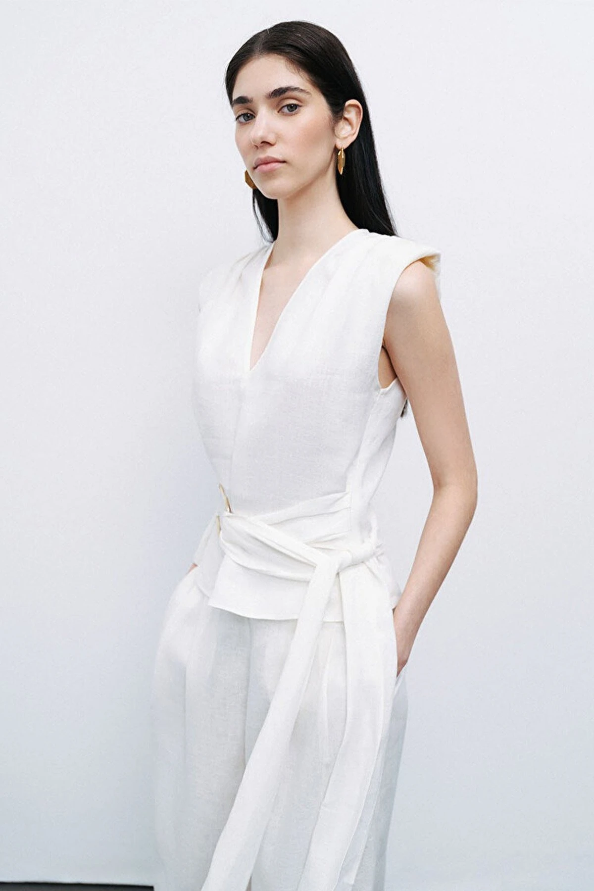 NOCTURNE N25YN6155 Bel Aksesuar Detaylı Bluz