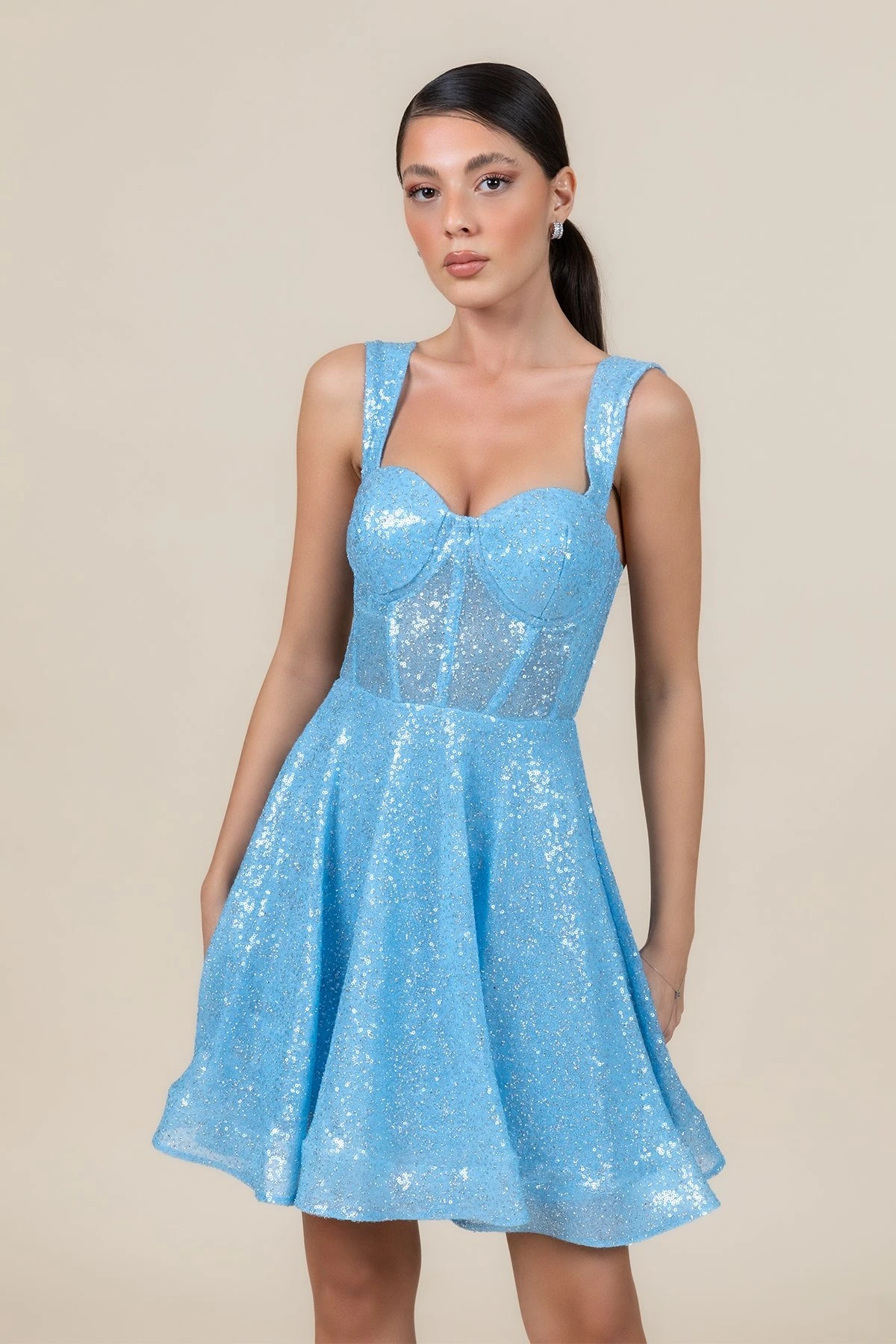 DORİDORCA 25Y-6016 KISA ABİYE ELBİSE