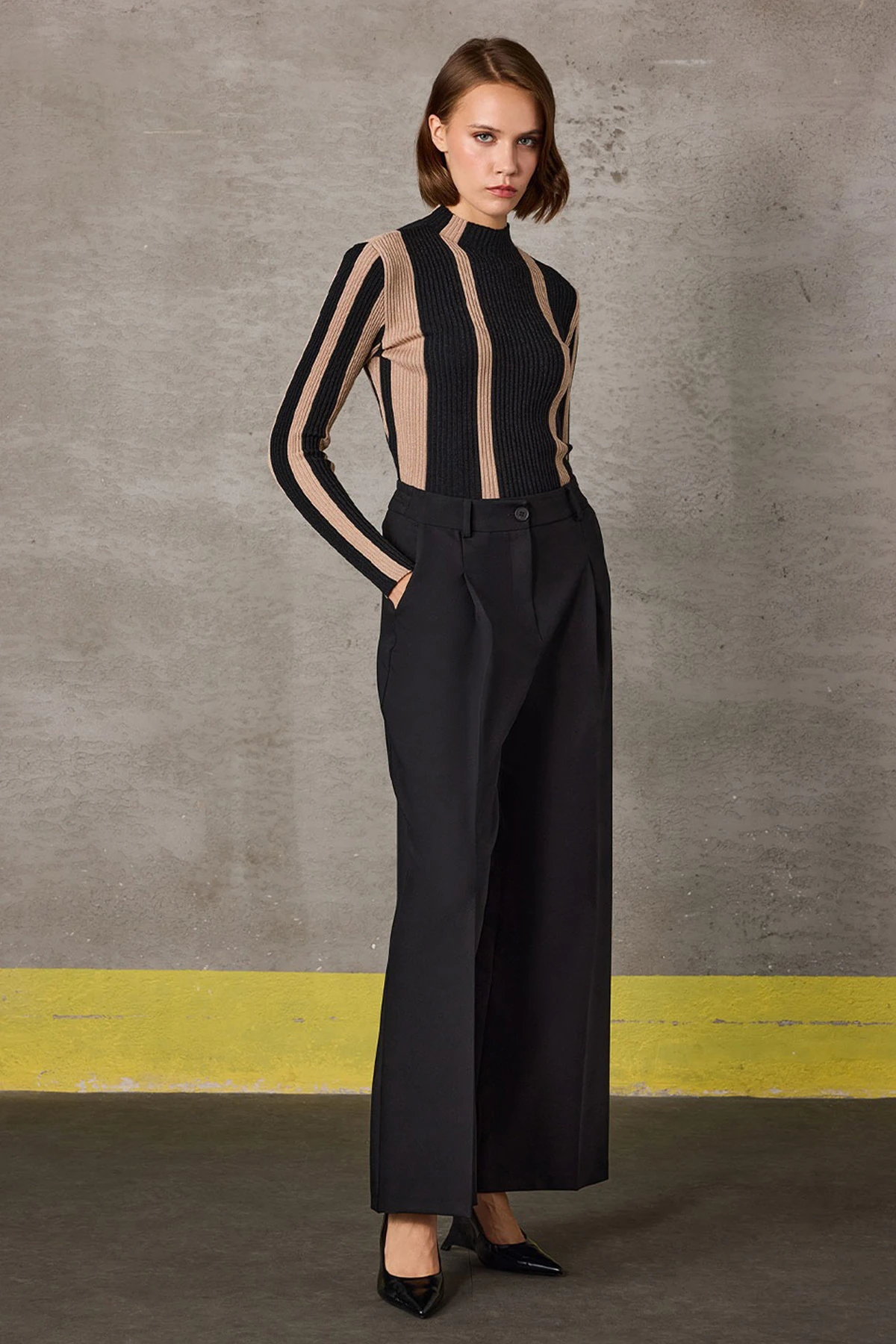 UNIQUE UW261028 SİMLİ İP ÇİZGİLİ TRİKO