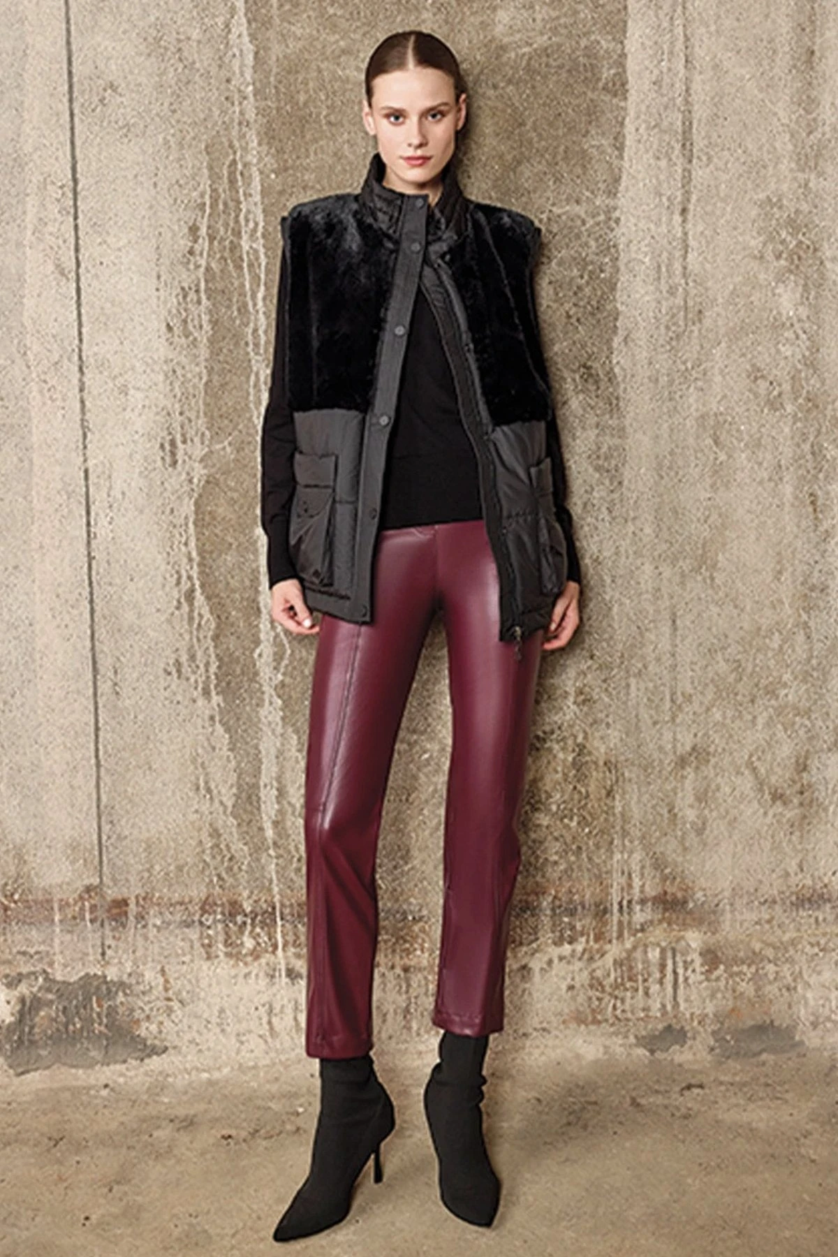 UNIQUE UW254020 DERİ PANTOLON