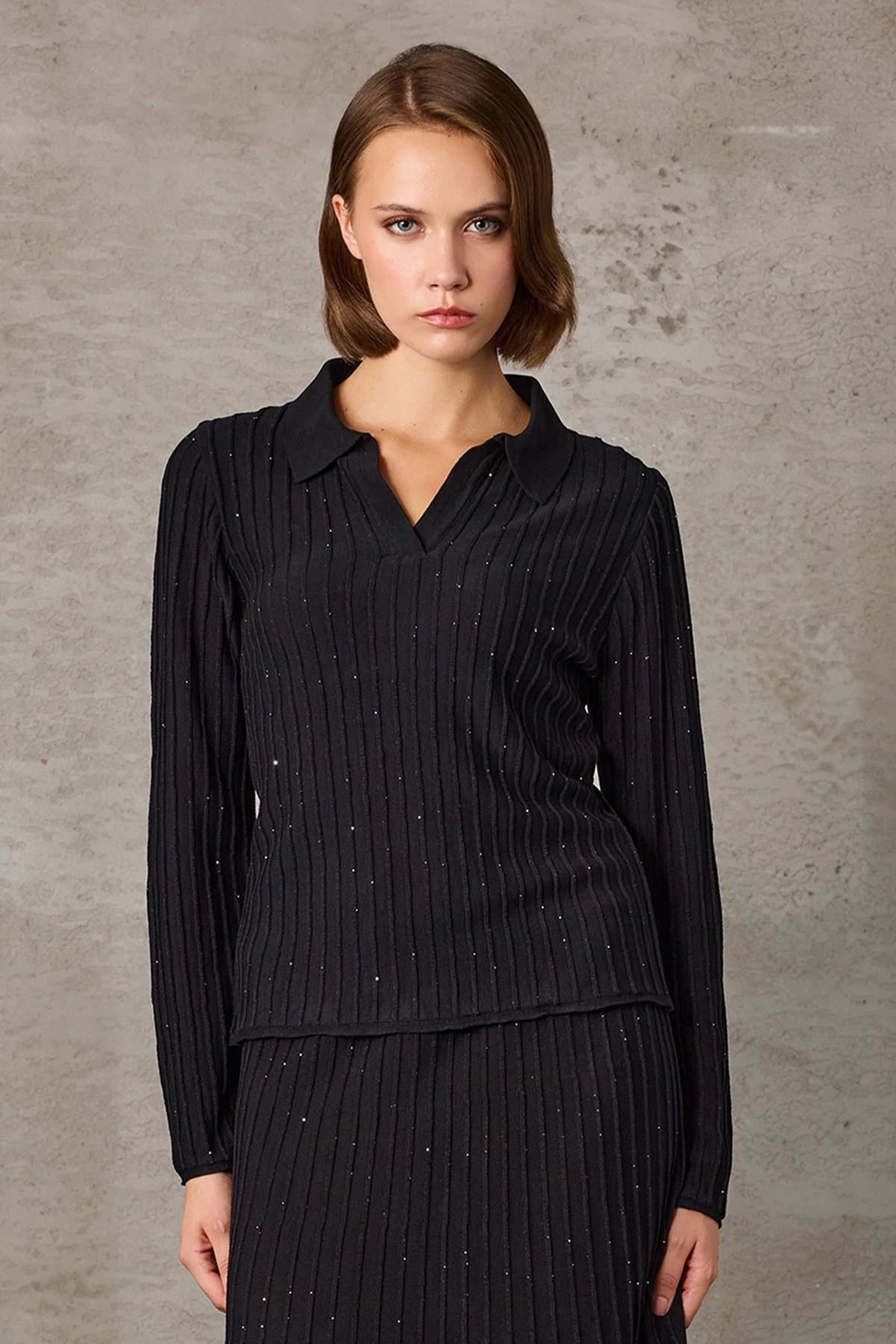 UNIQUE UW261050 PUL DETAYLI POLO YAKA TRİKO