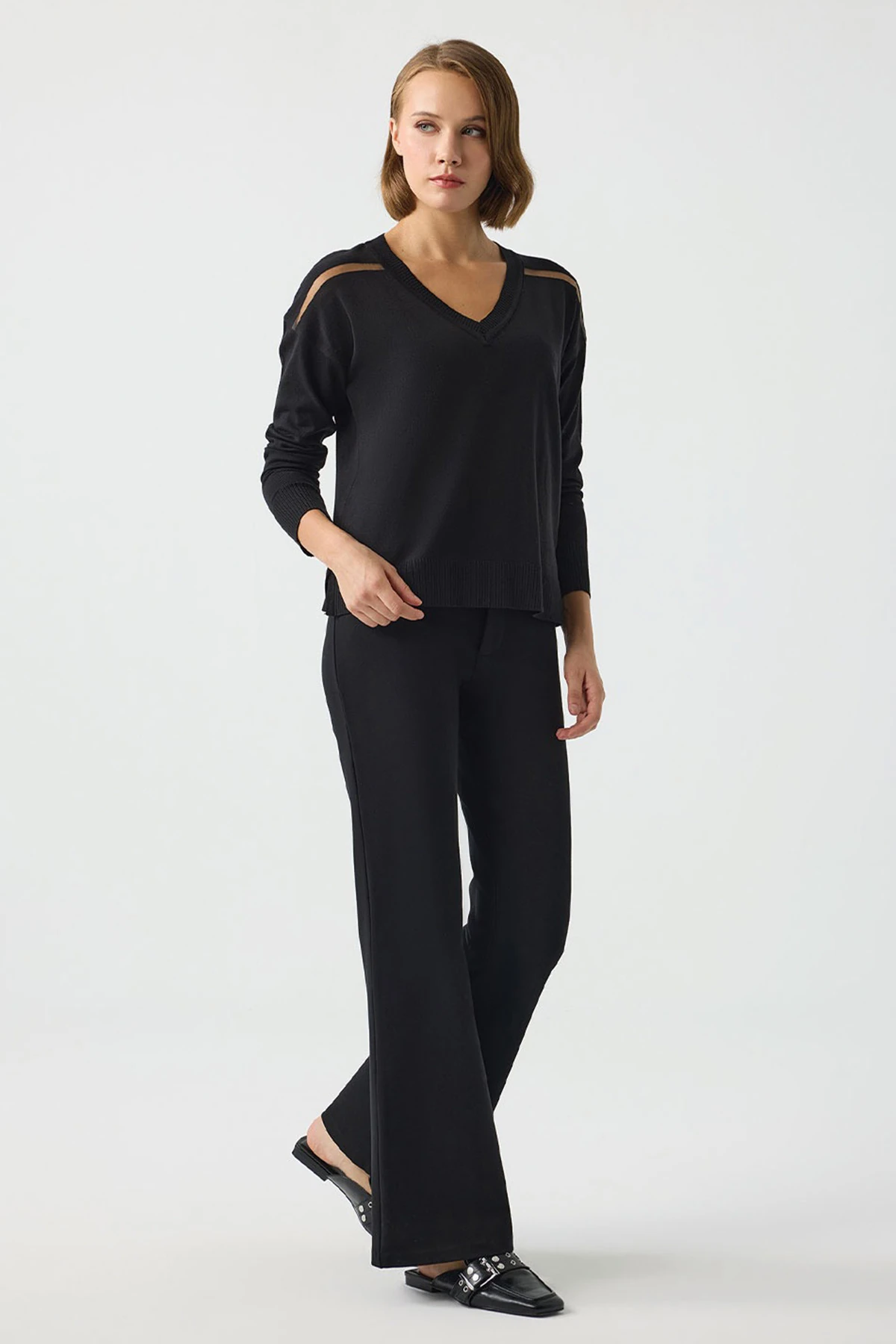 UNIQUE UW264024 BELİ KEMER DETAYLI TAYT PANTOLON