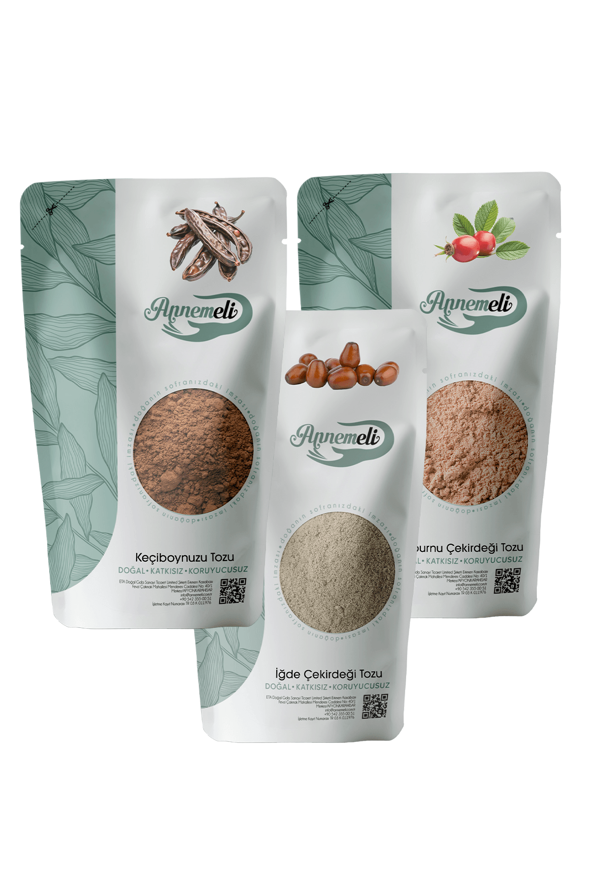 Sadece İğde Çekirdeği, Kuşburnu ve Keçiboynuzu Tozu Avantajlı Set 250GR