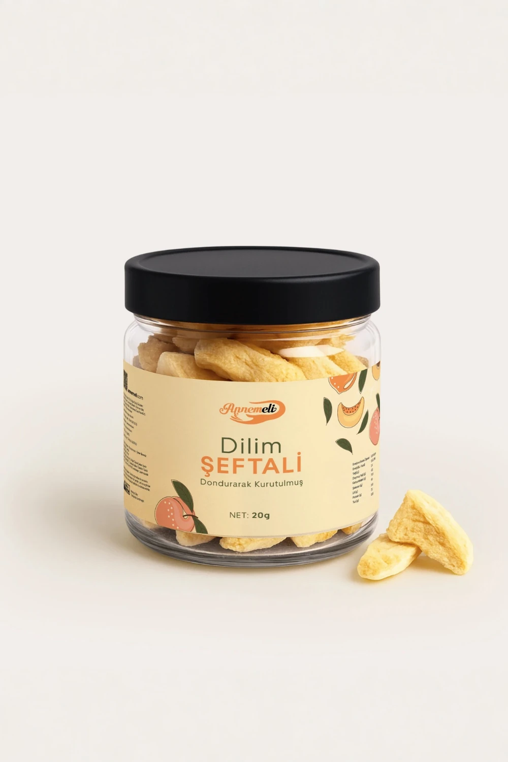 Dilim Şeftali - Dondurarak Kurutulmuş Freeze Dry 20 Gr