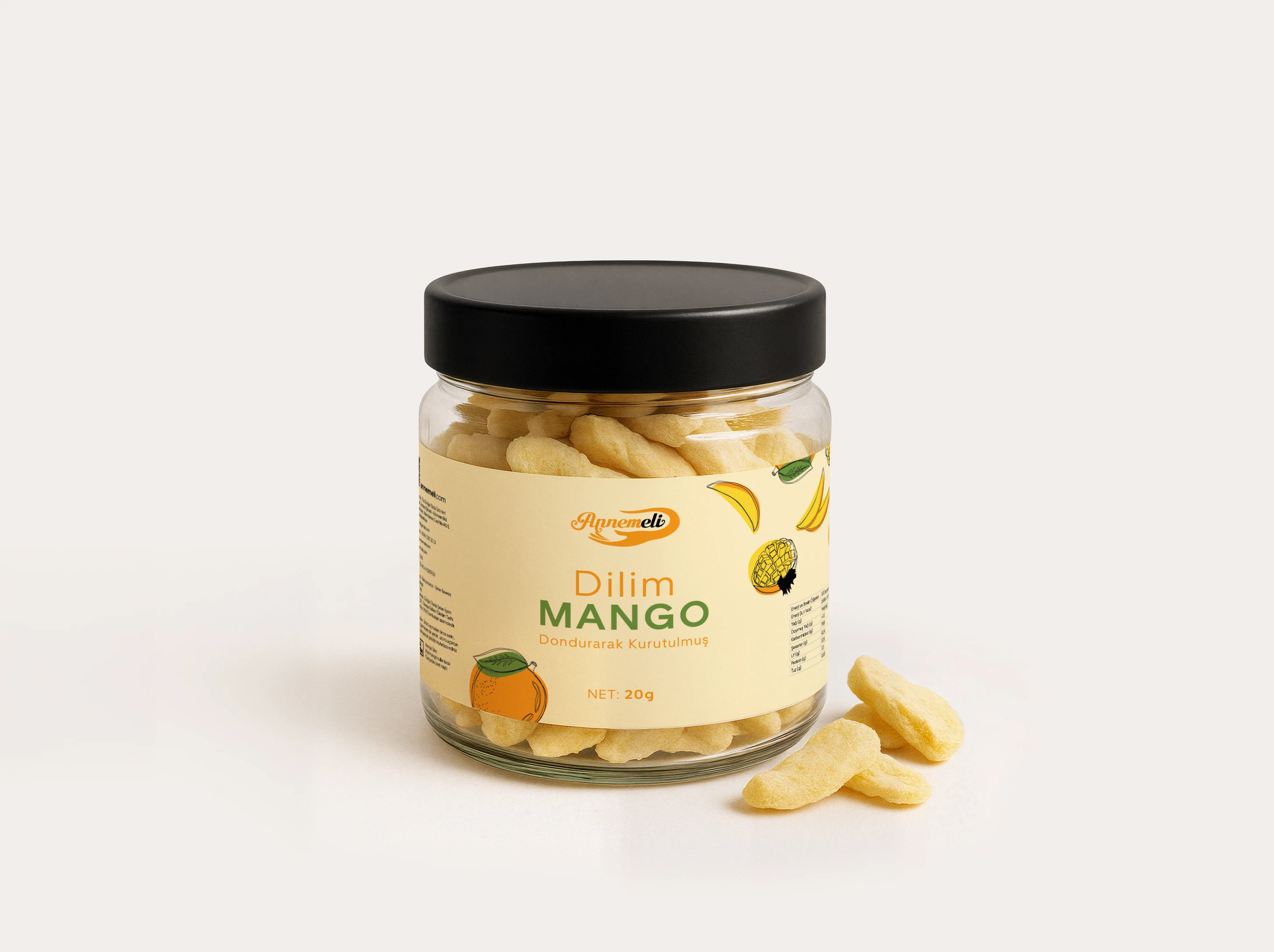 Dilim Mango - Dondurarak Kurutulmuş Freeze Dry 20 Gr