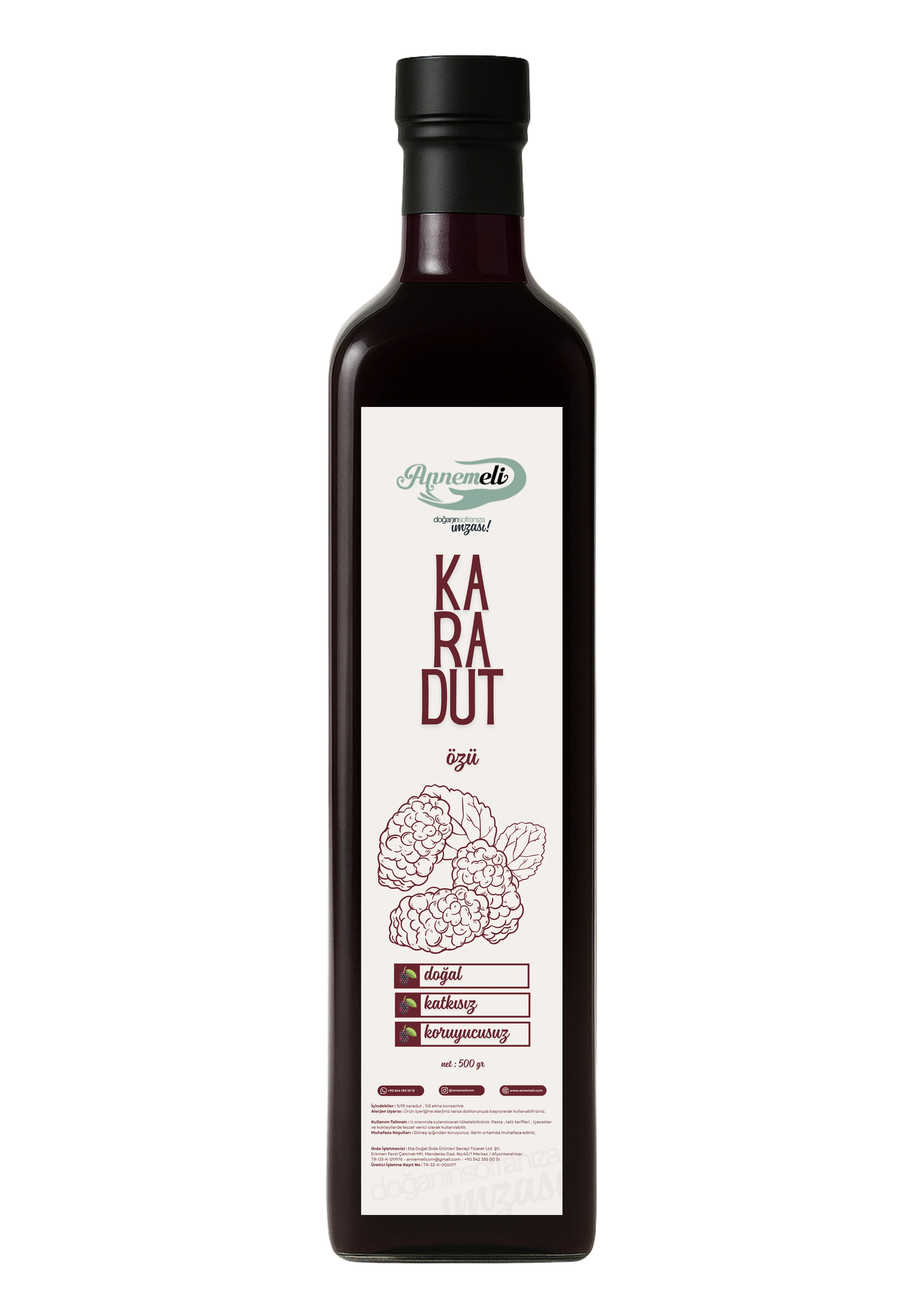 Karadut Özü - Doğal , Katkısız - 500 ml