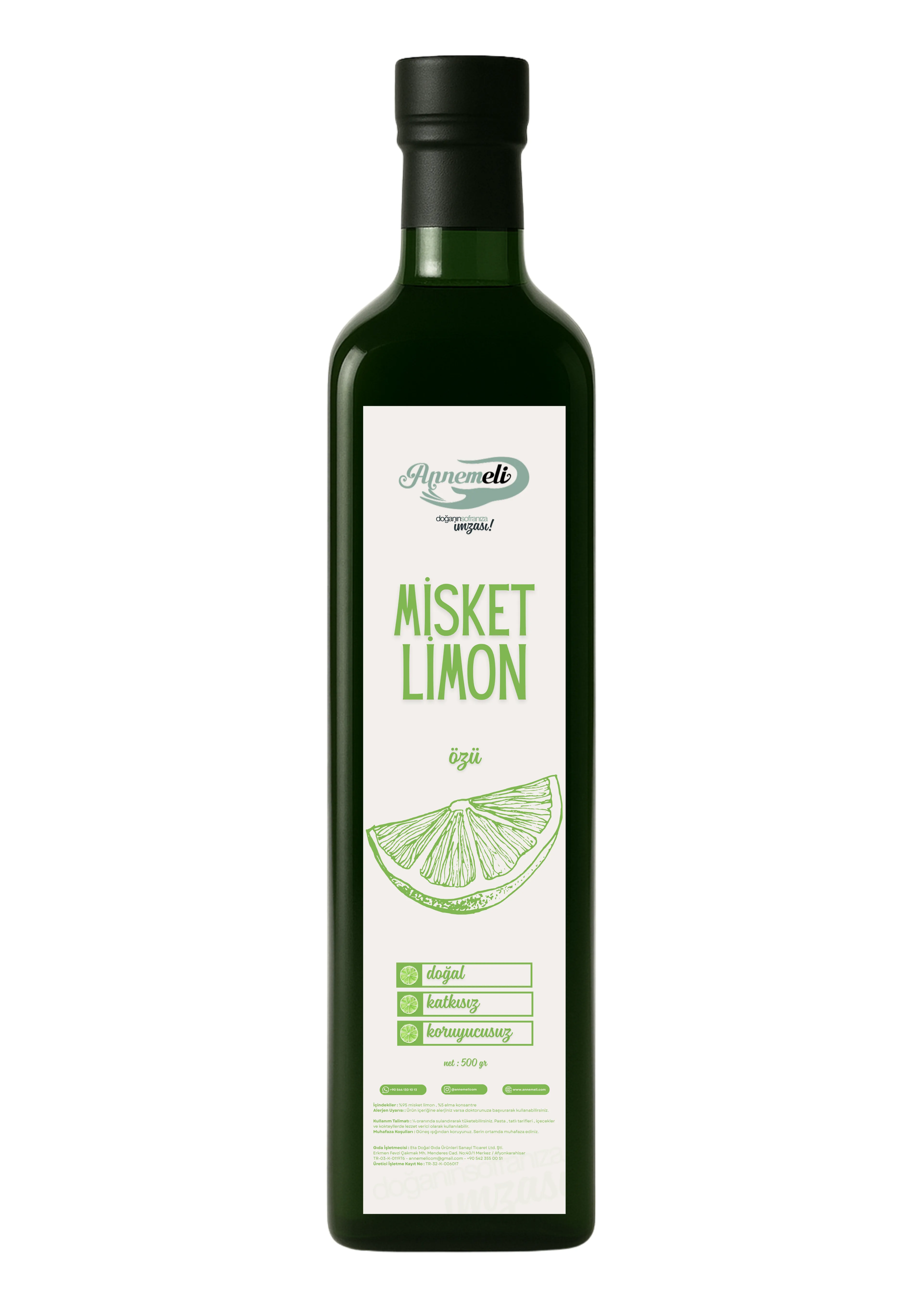 Misket Limon Özü - Doğal , Katkısız - 500 ml