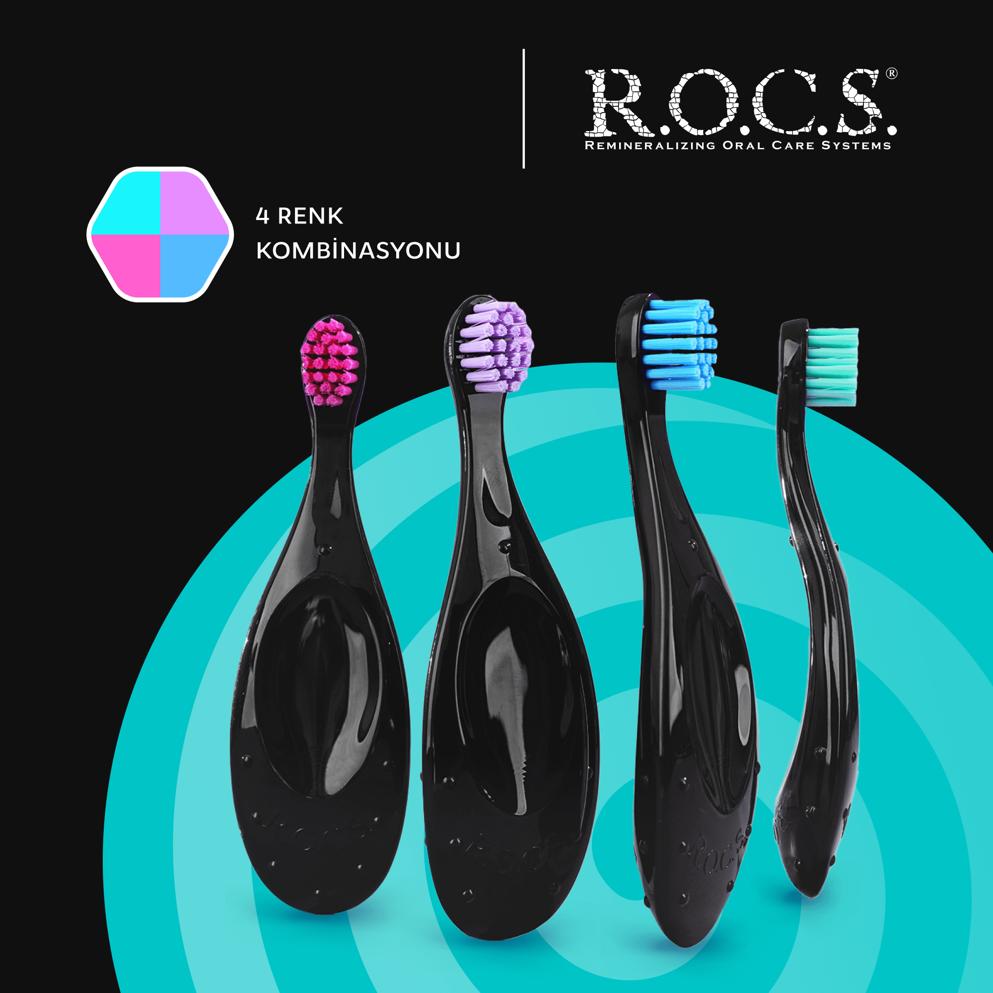 R.O.C.S. Baby Neon 0-3 Yaş Bebek Diş Fırçası - Ekstra Yumuşak