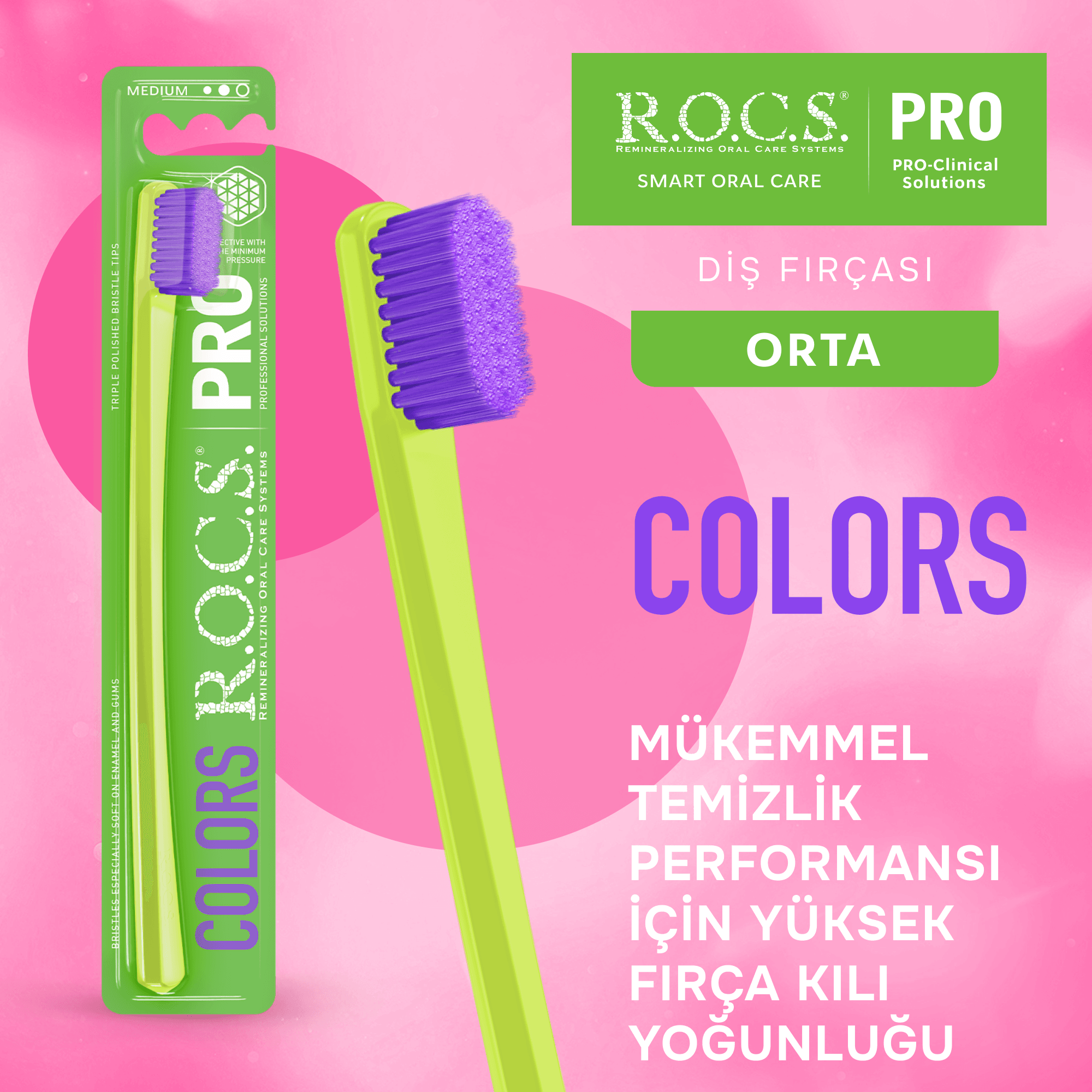 R.O.C.S. PRO Colors 5940 Diş Fırçası - Orta Sert