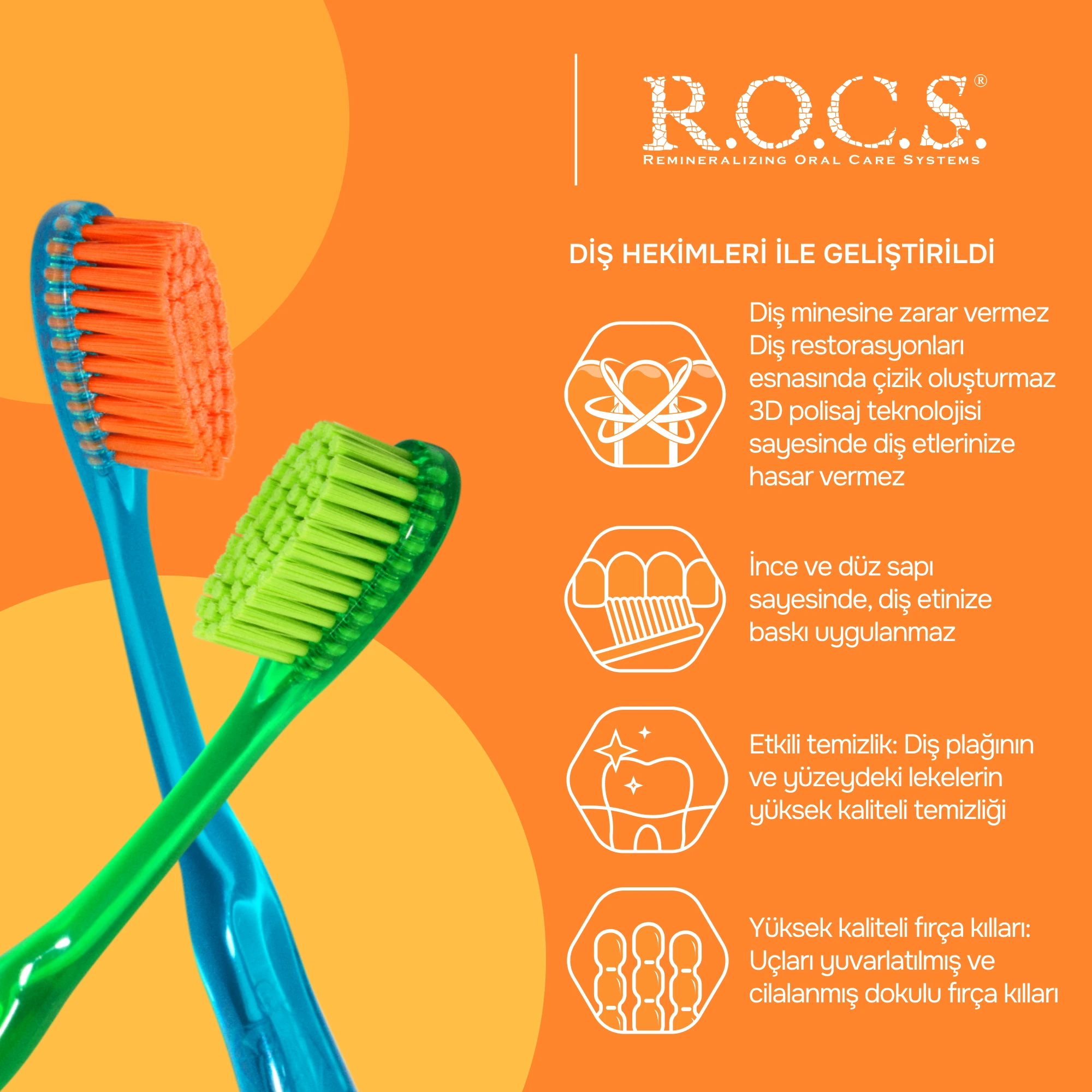 ROCS Junior 6-12 Yaş Çocuk Diş Fırçası - Yumuşak