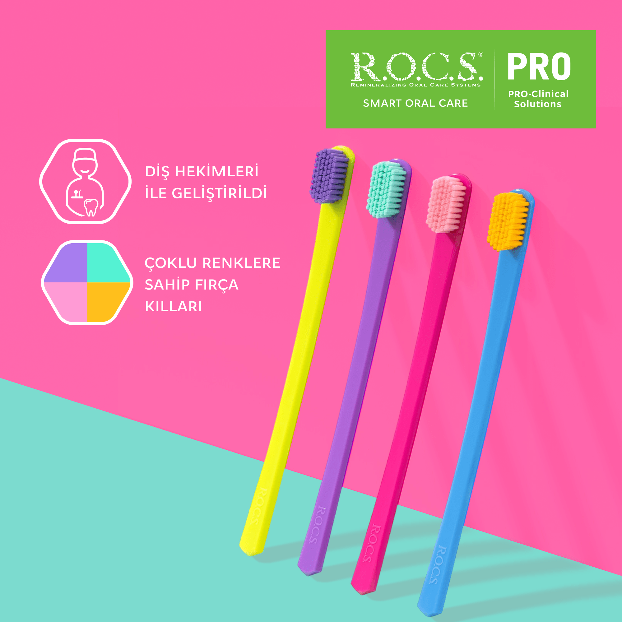 R.O.C.S. PRO Colors 5940 Diş Fırçası - Orta Sert