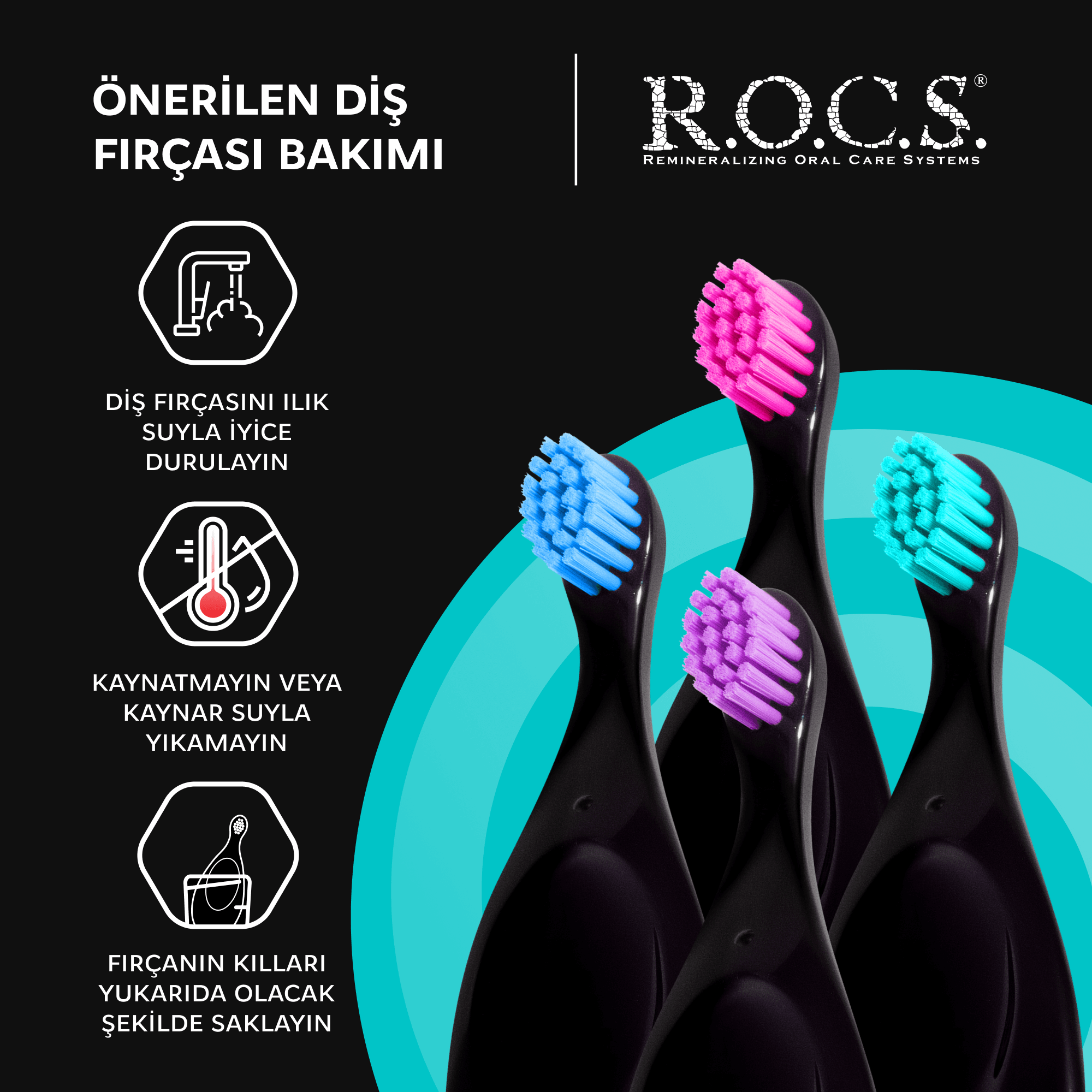 R.O.C.S. Baby Neon 0-3 Yaş Bebek Diş Fırçası - Ekstra Yumuşak